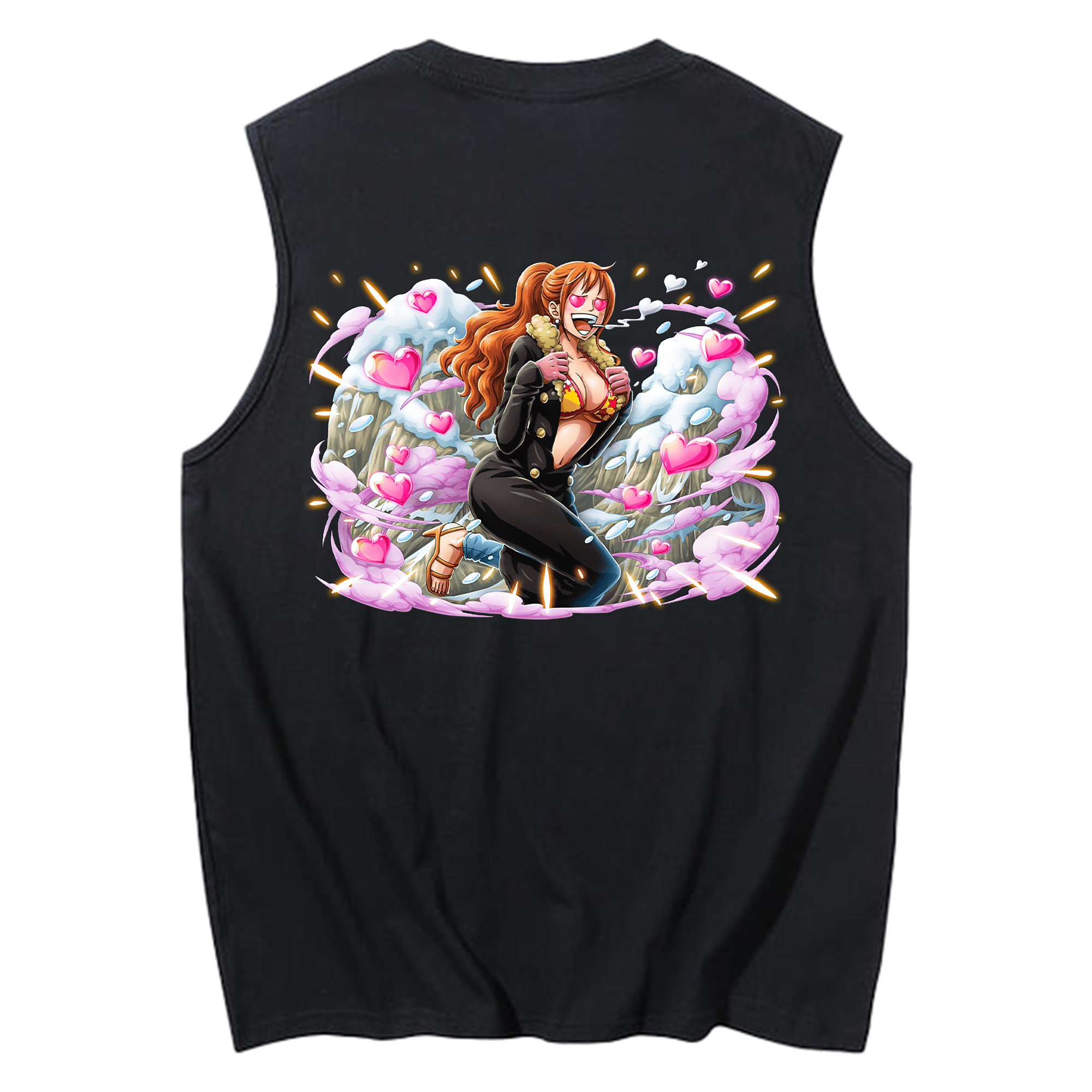 ワンピース ナミ ONE PIECE Nami コットン100％タンクトップ（背面プリント）