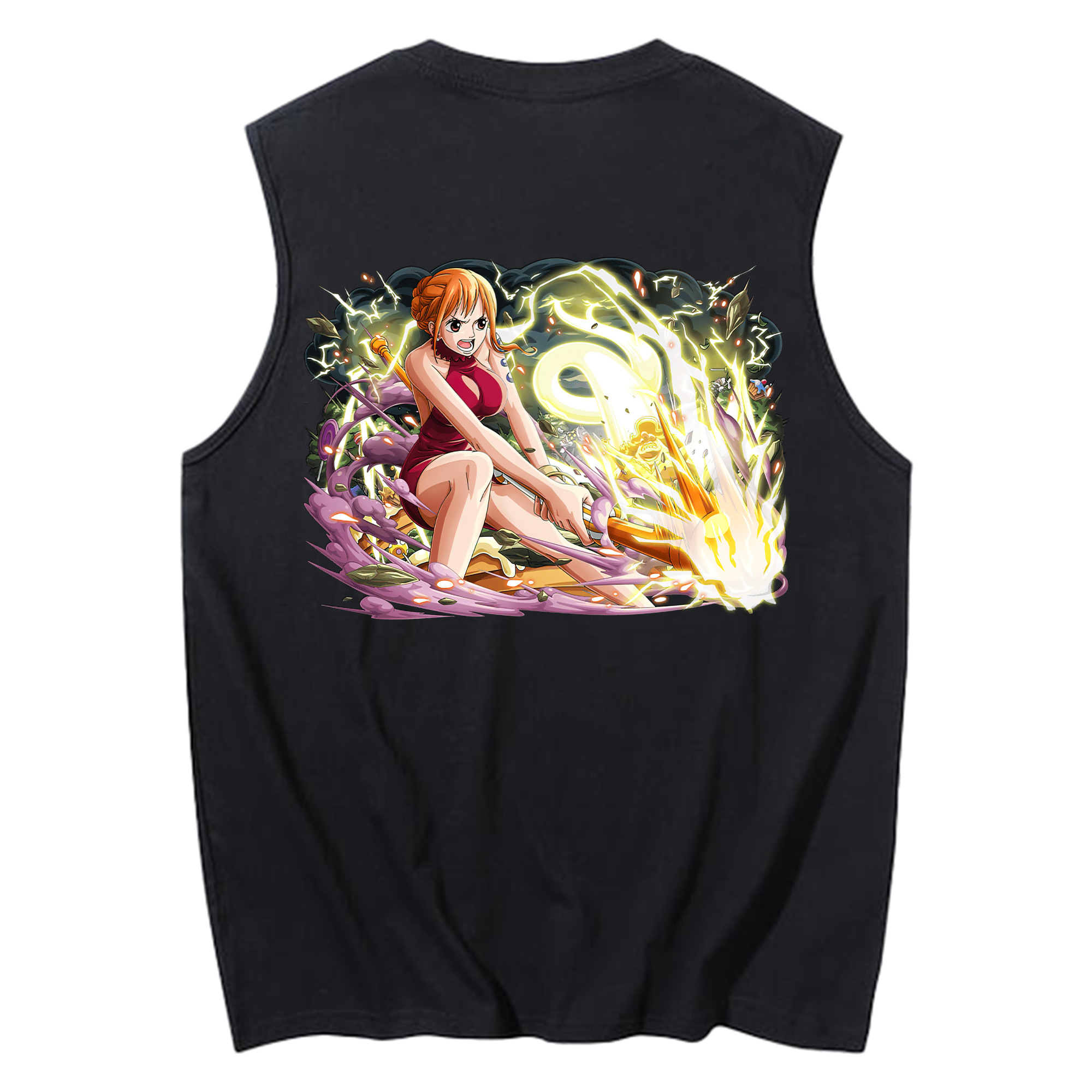 ワンピース ナミ ONE PIECE Nami コットン100％タンクトップ（背面プリント）