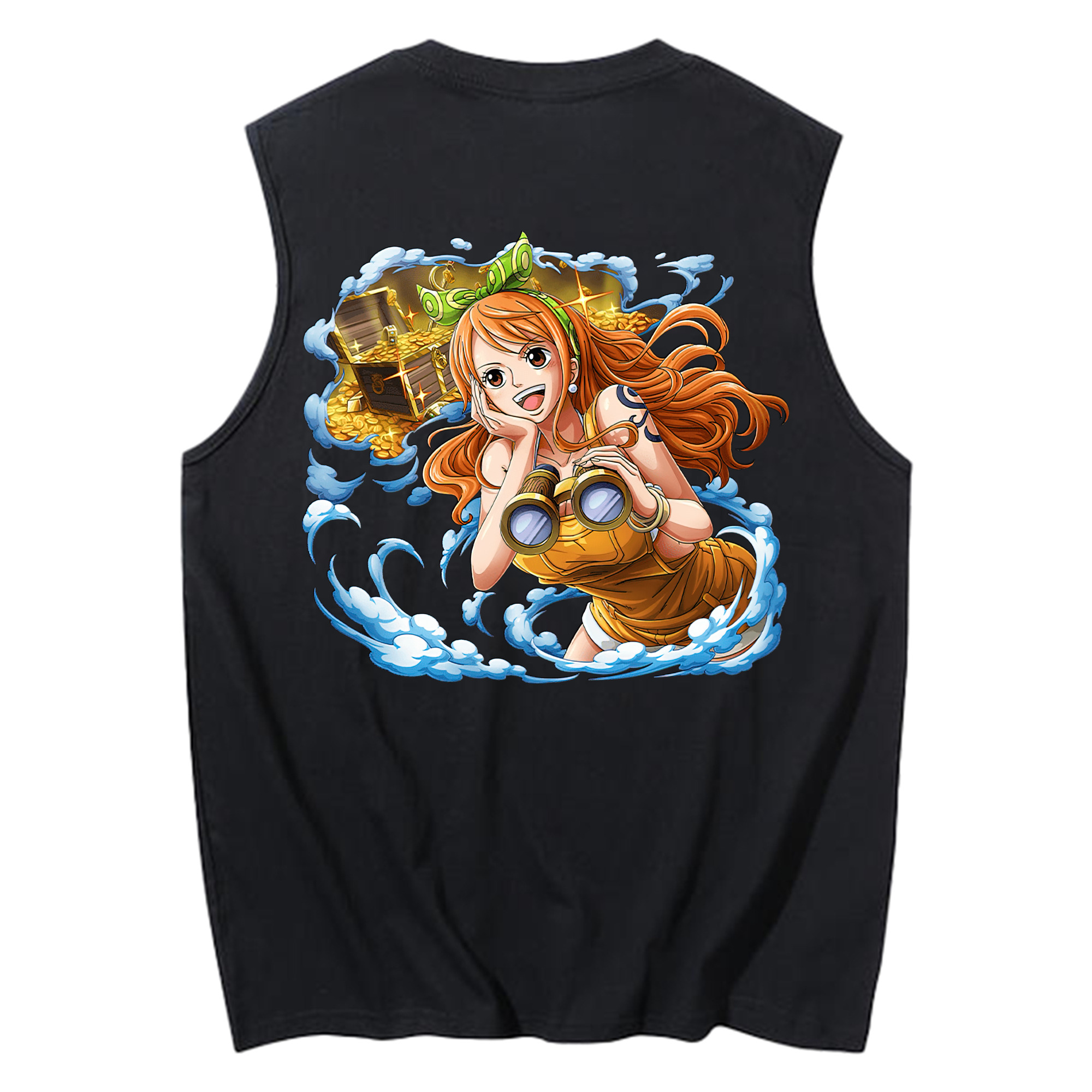 ワンピース ナミ ONE PIECE Nami コットン100％タンクトップ（背面プリント）