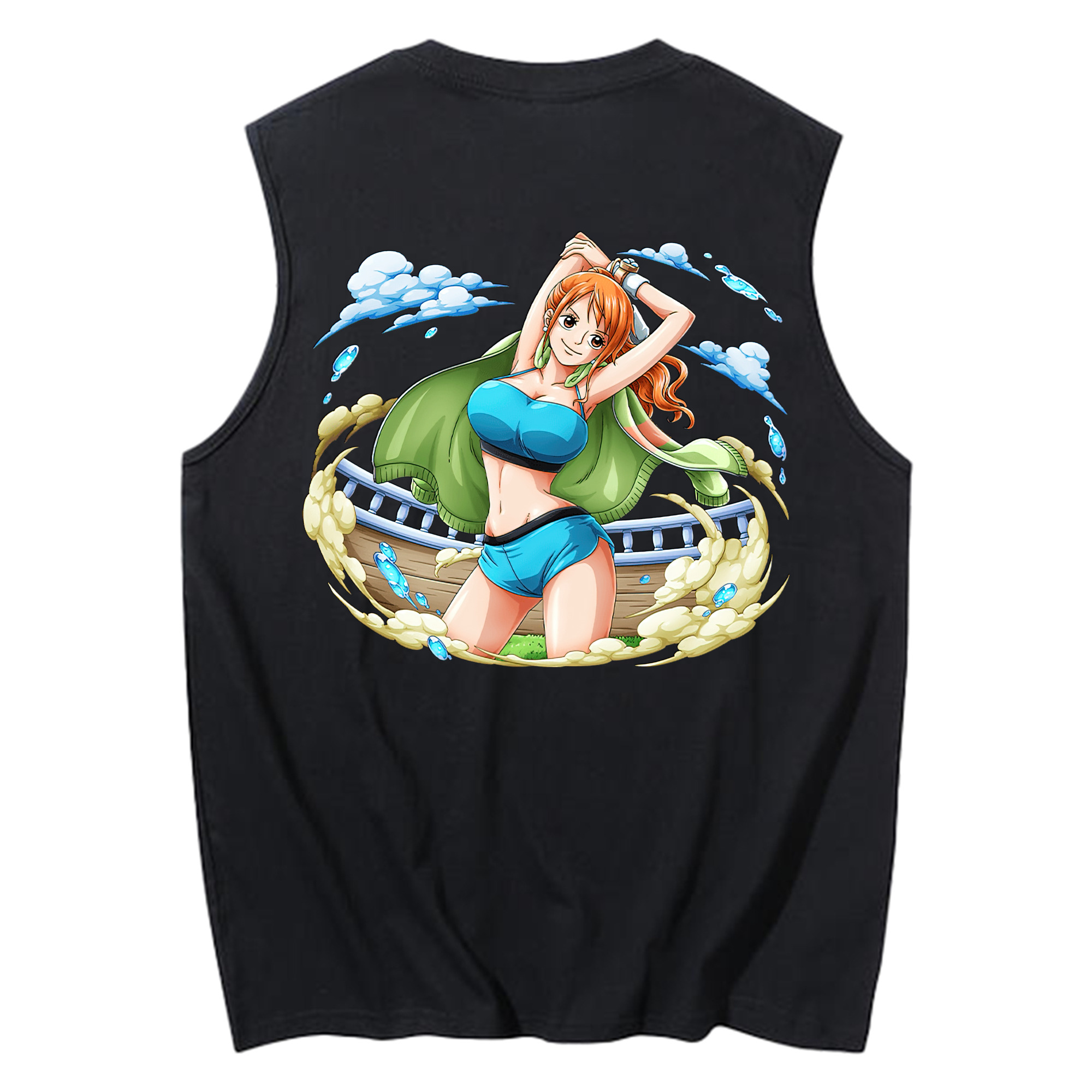 ワンピース ナミ ONE PIECE Nami コットン100％タンクトップ（背面プリント）