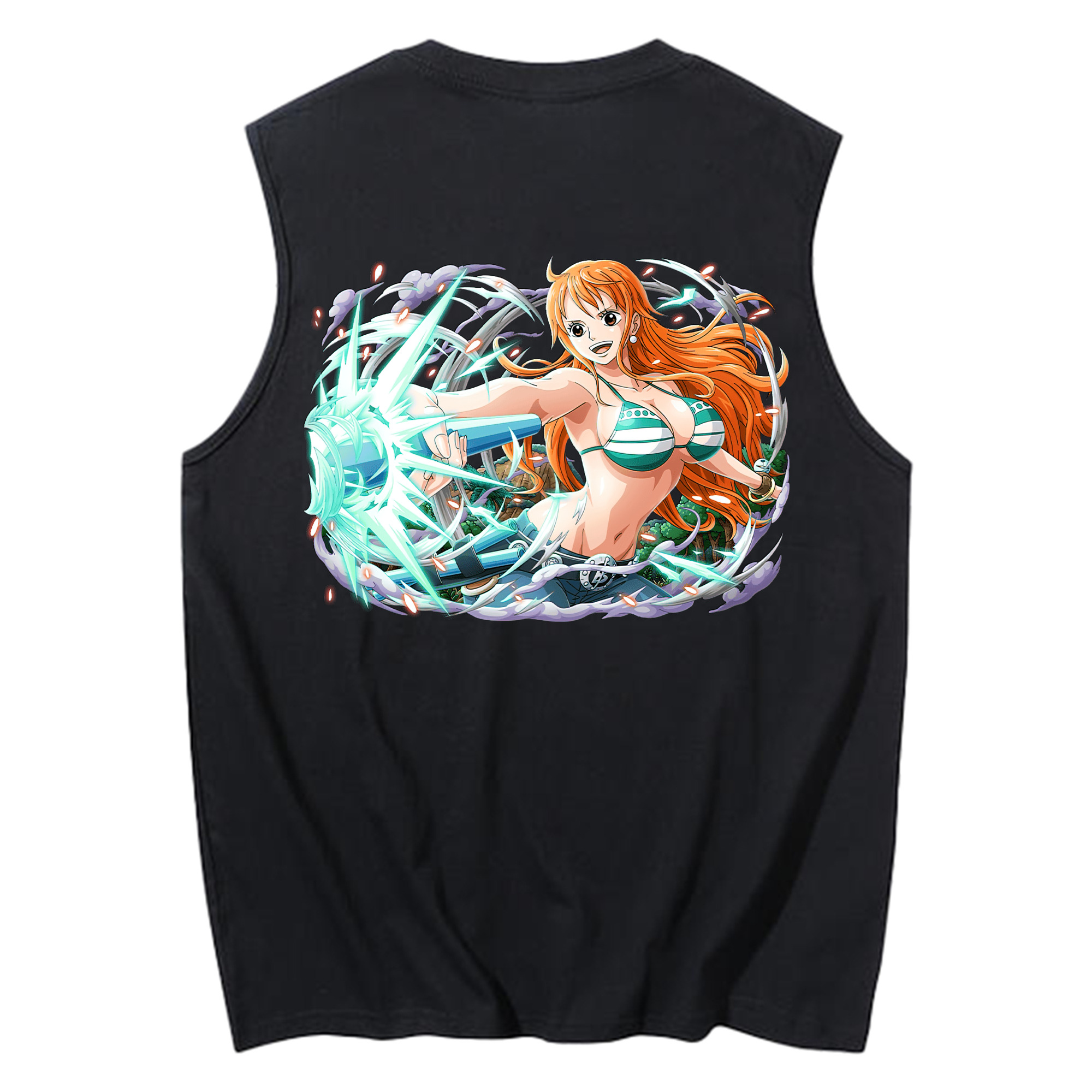 ワンピース ナミ ONE PIECE Nami コットン100％タンクトップ（背面プリント）