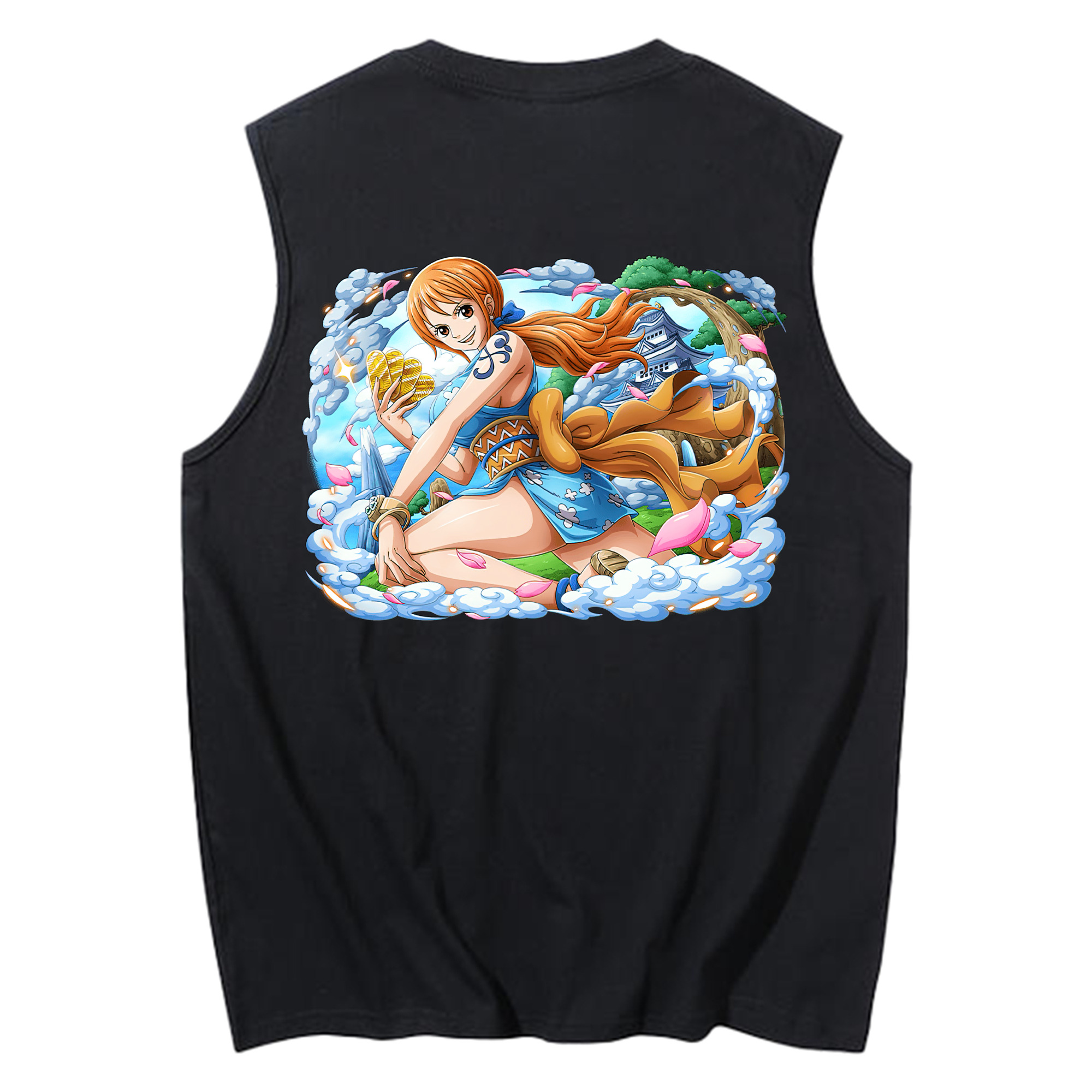 ワンピース ナミ ONE PIECE Nami コットン100％タンクトップ（背面プリント）