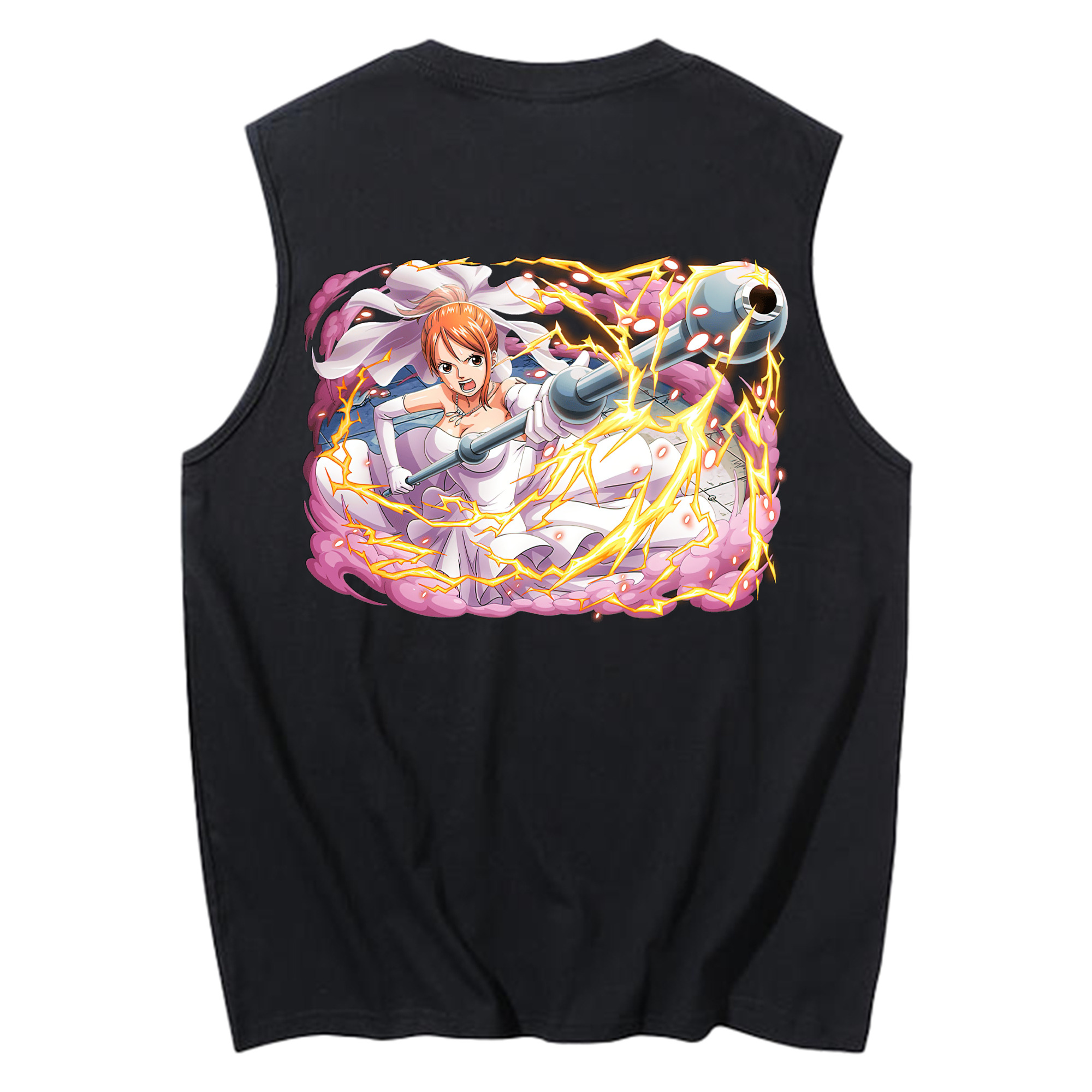 ワンピース ナミ ONE PIECE Nami コットン100％タンクトップ（背面プリント）