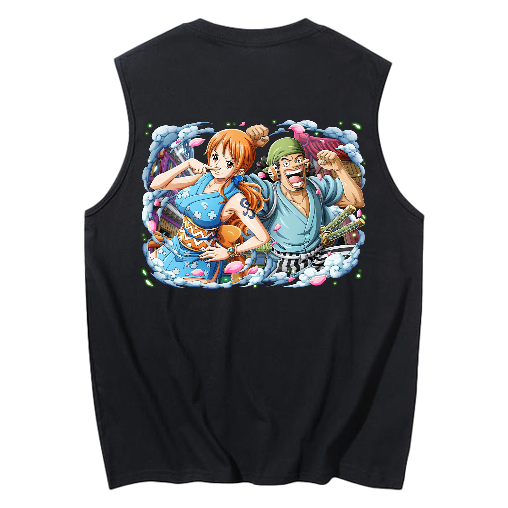 ワンピース ナミ ONE PIECE Nami コットン100％タンクトップ（背面プリント）