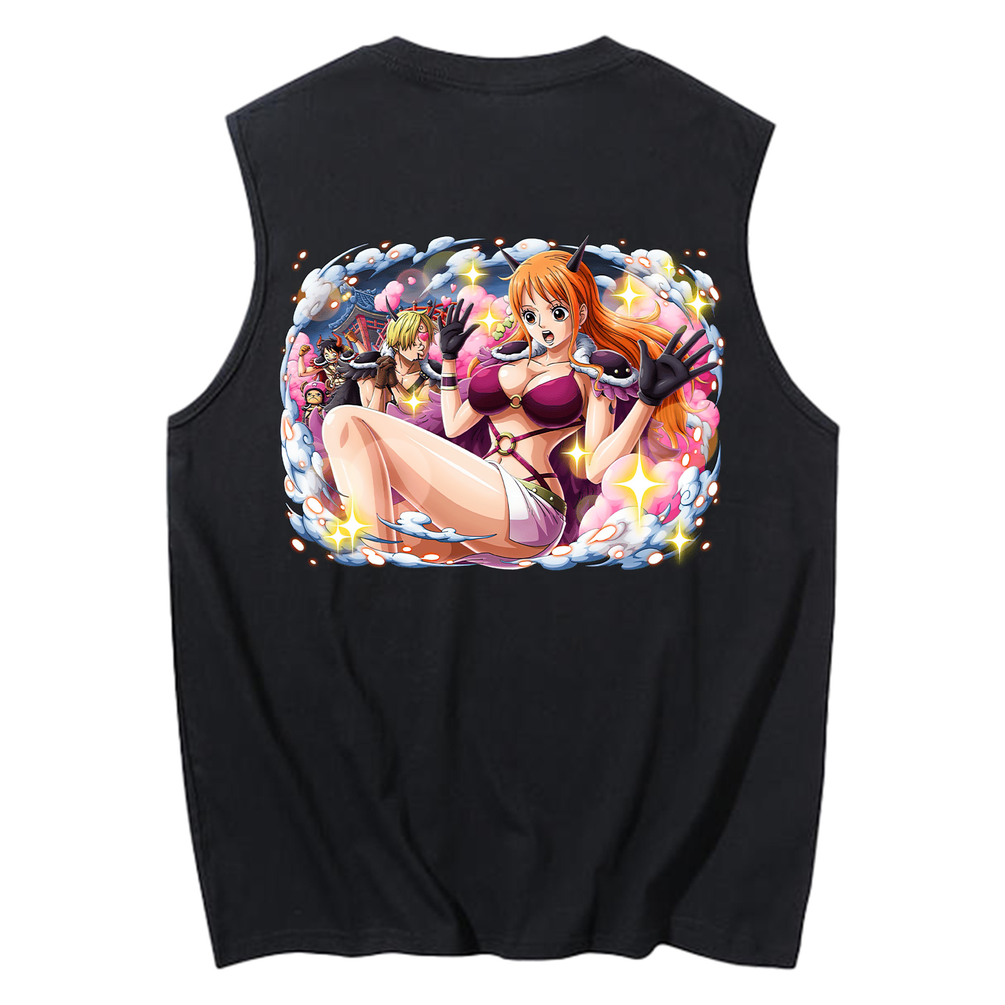 ワンピース ナミ ONE PIECE Nami コットン100％タンクトップ（背面プリント）