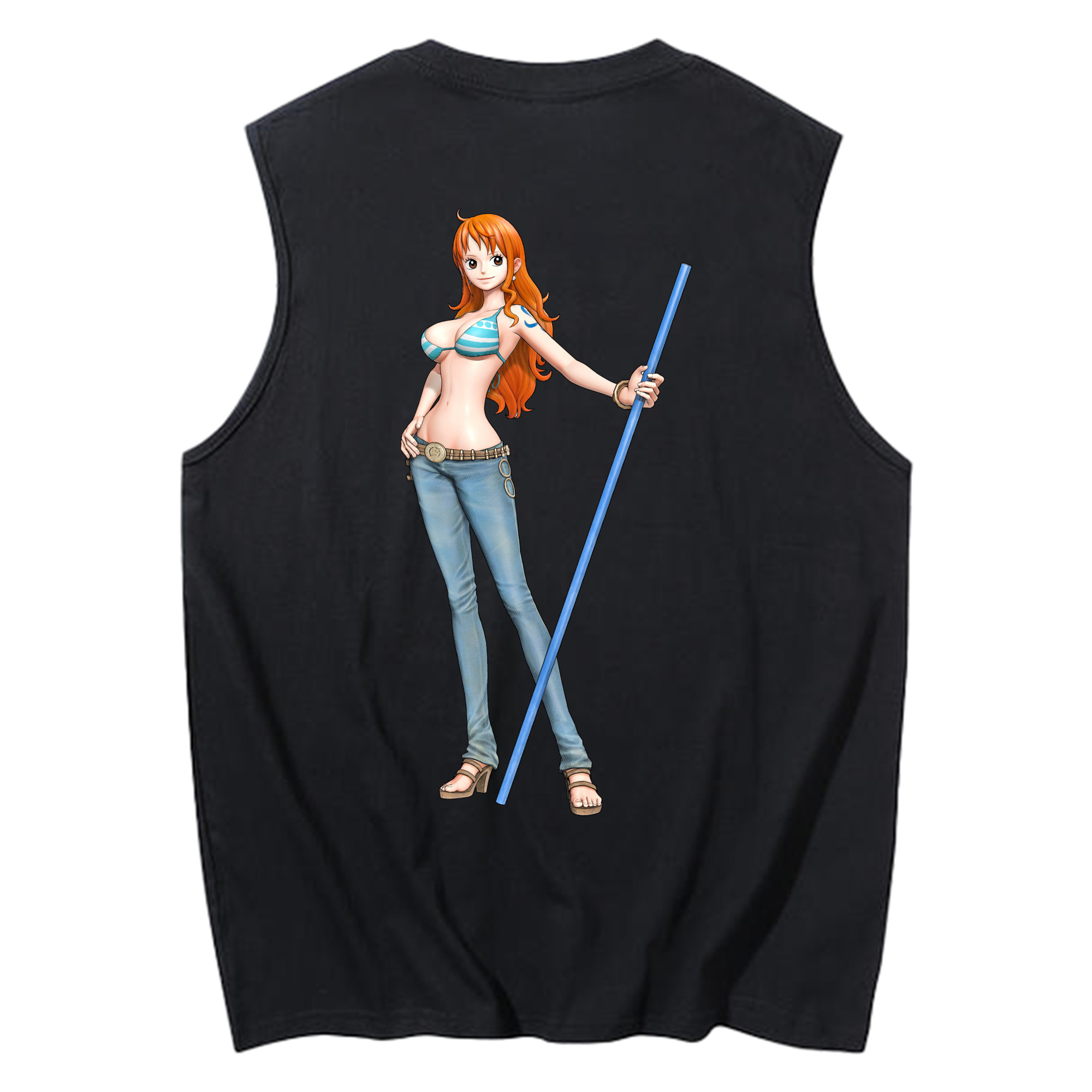 ワンピース ナミ ONE PIECE Nami コットン100％タンクトップ（背面プリント）
