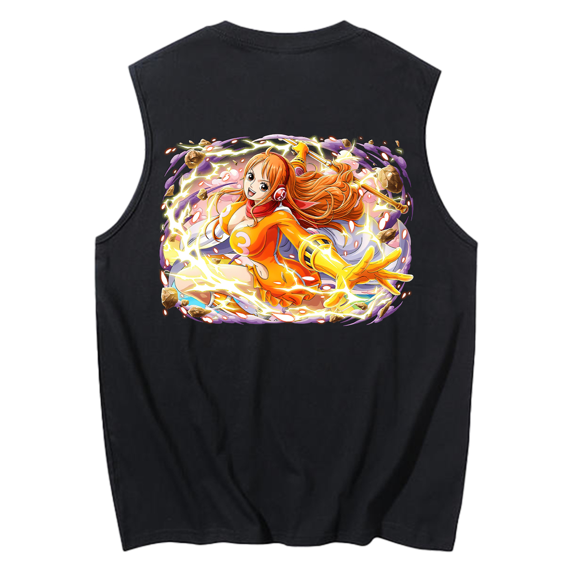 ワンピース ナミ ONE PIECE Nami コットン100％タンクトップ（背面プリント）