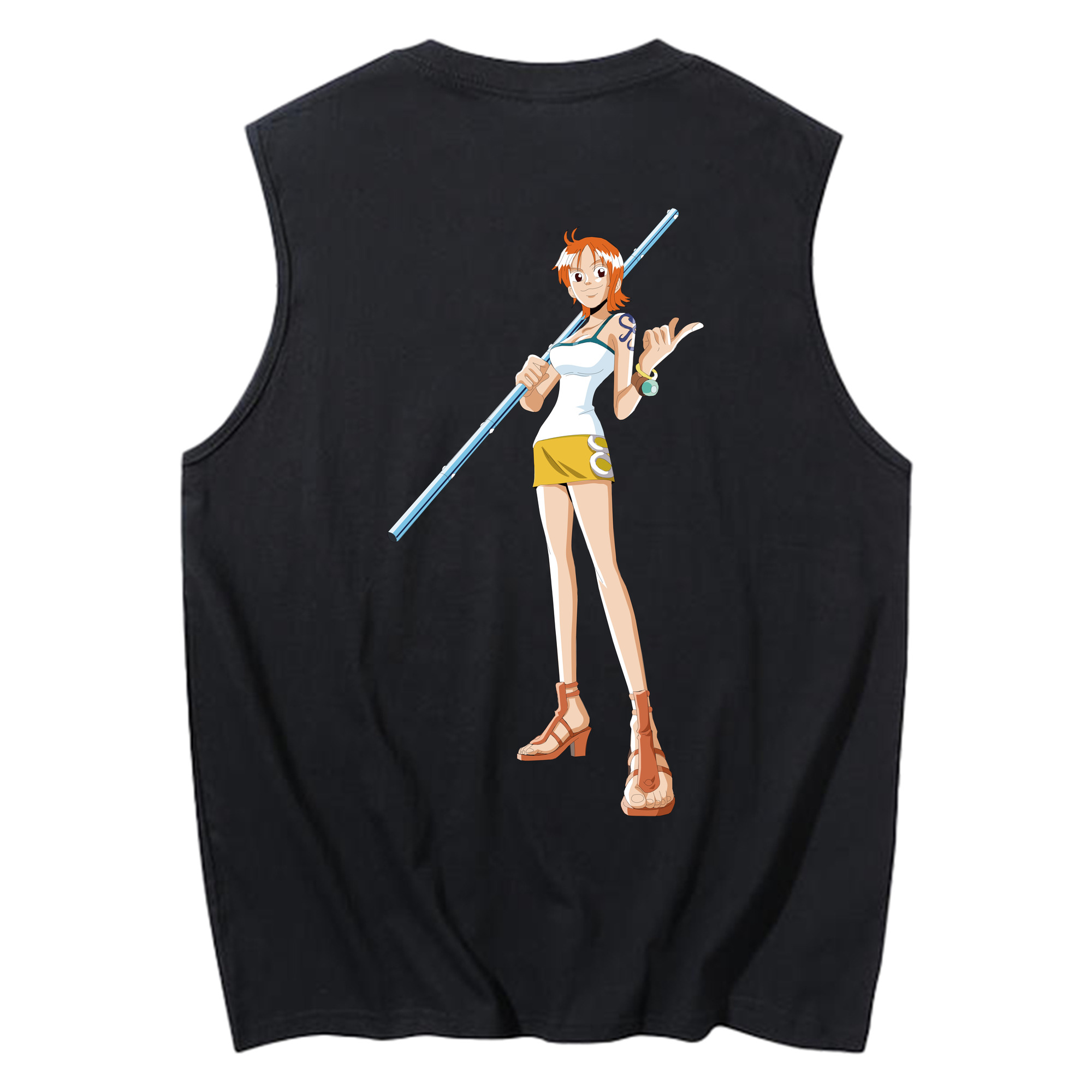 ワンピース ナミ ONE PIECE Nami コットン100％タンクトップ（背面プリント）