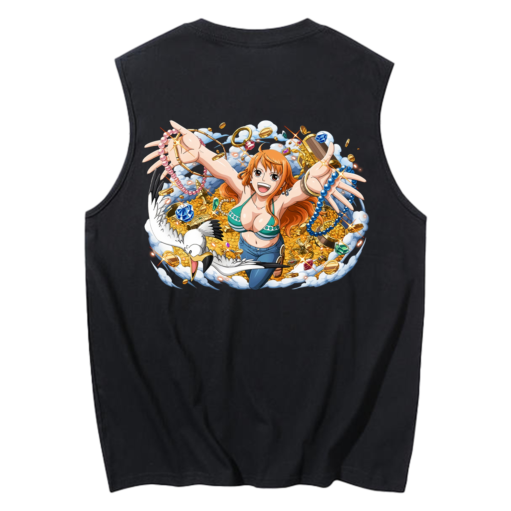 ワンピース ナミ ONE PIECE Nami コットン100％タンクトップ（背面プリント）