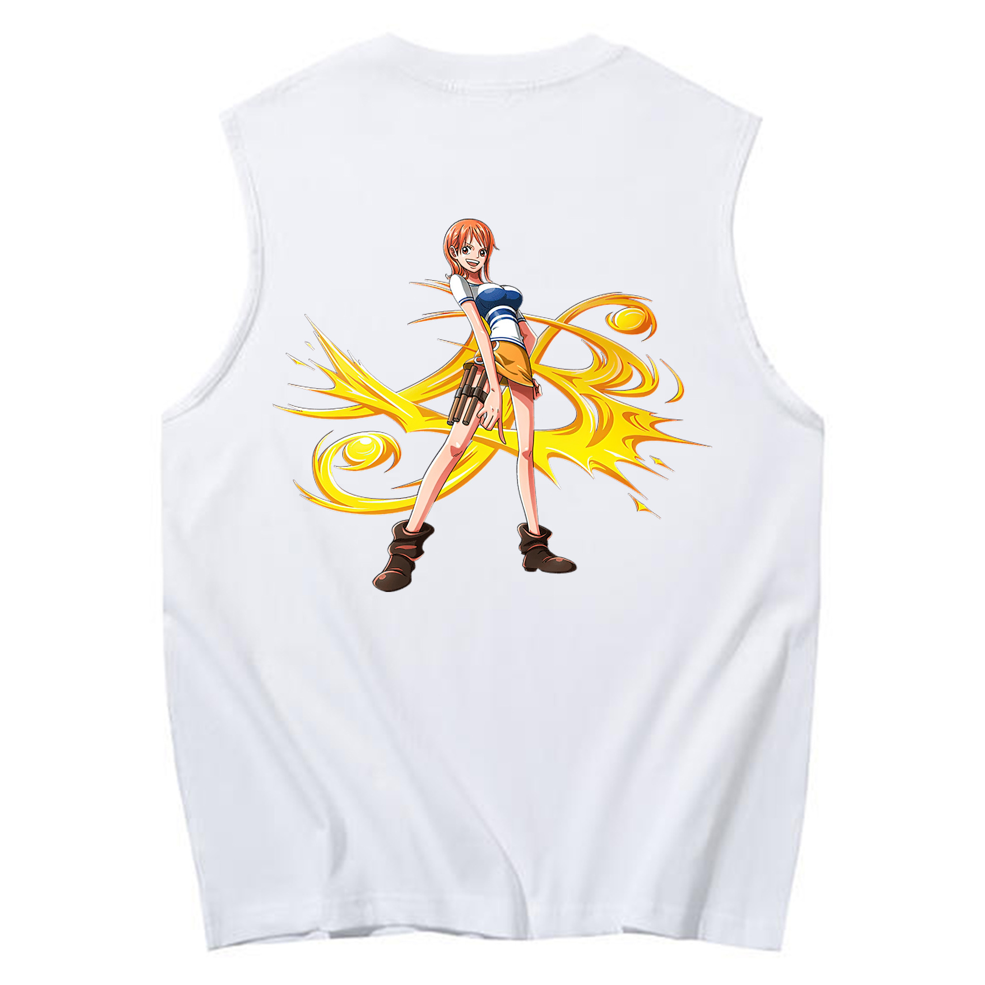 ワンピース ナミ ONE PIECE Nami コットン100％タンクトップ（背面プリント）