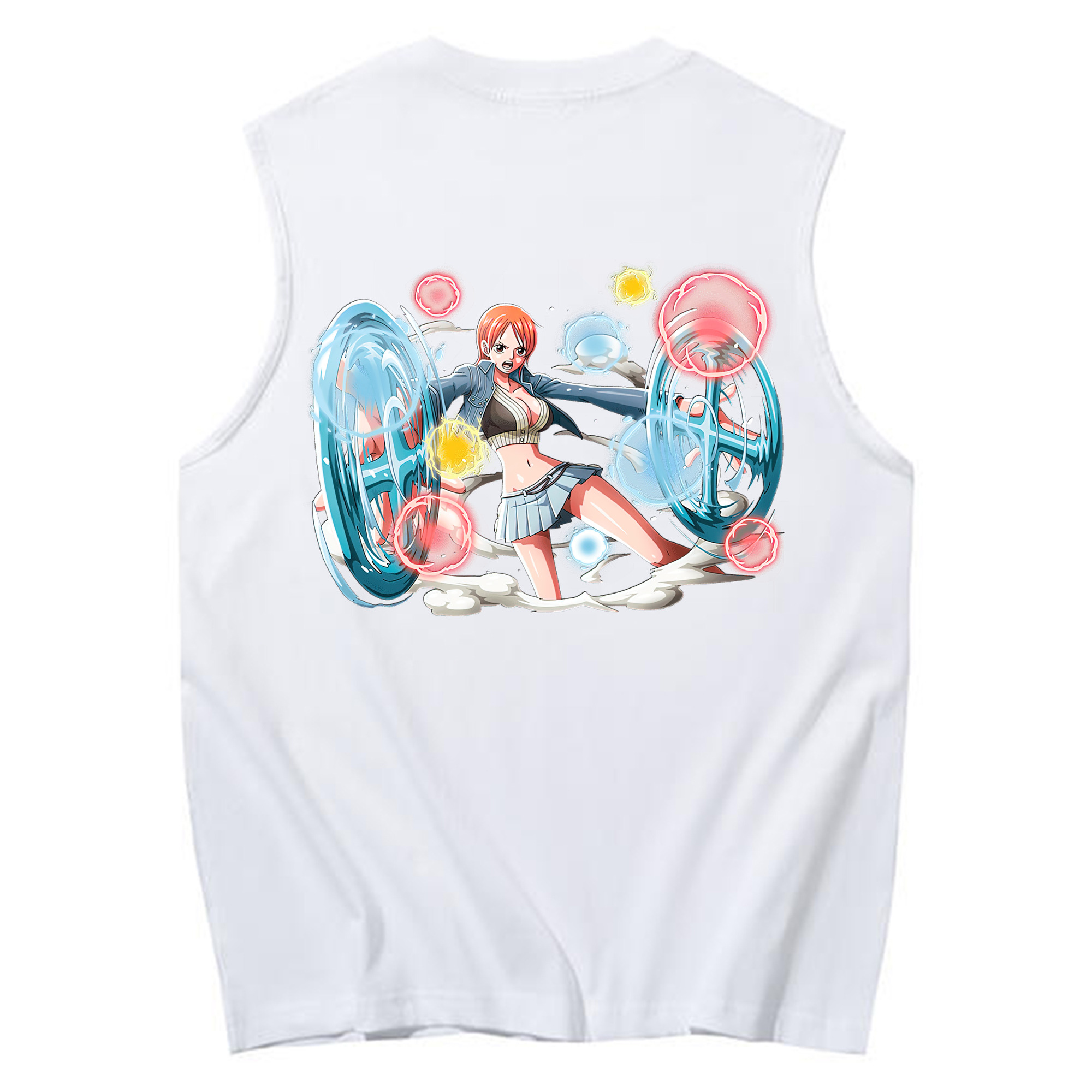 ワンピース ナミ ONE PIECE Nami コットン100％タンクトップ（背面プリント）