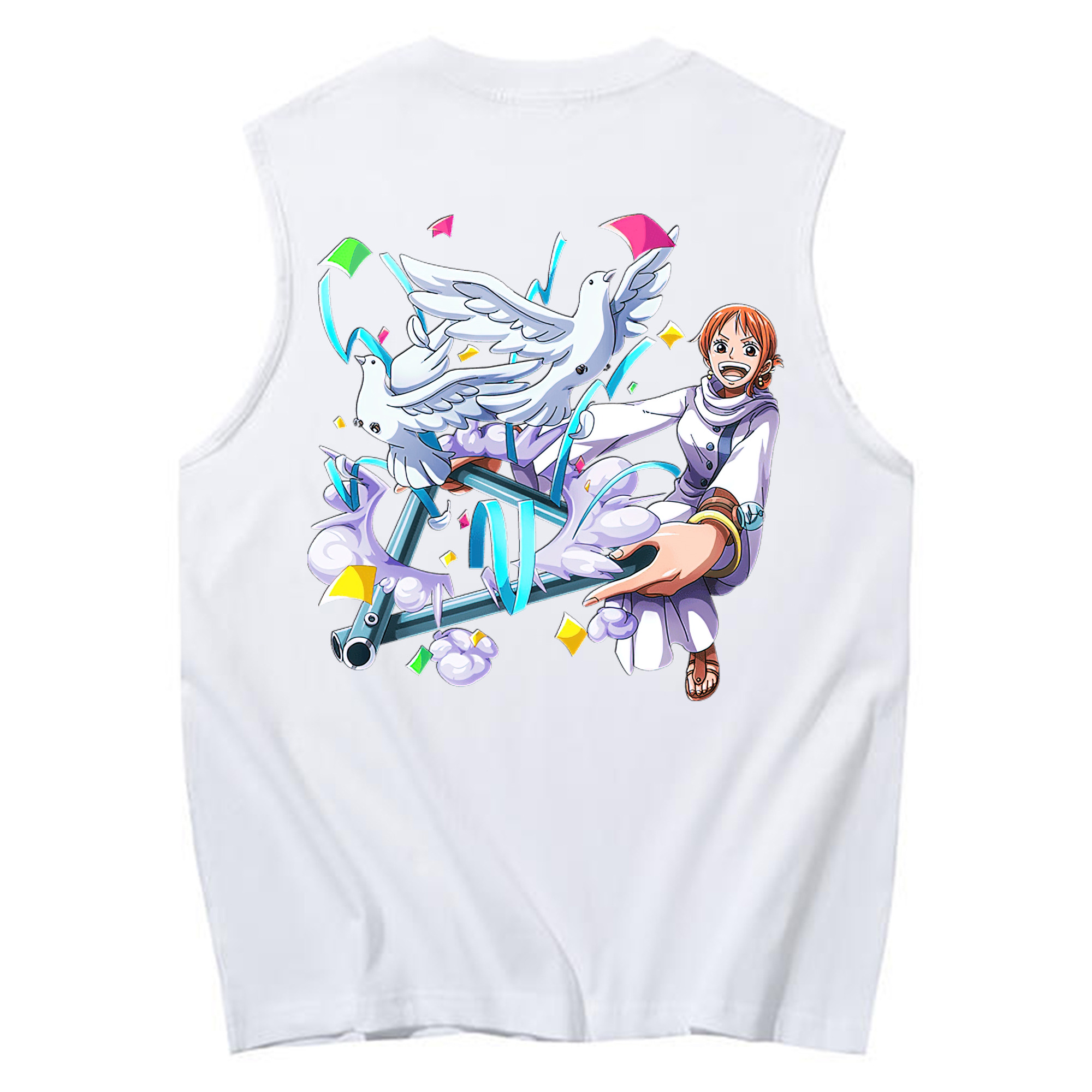 ワンピース ナミ ONE PIECE Nami コットン100％タンクトップ（背面プリント）
