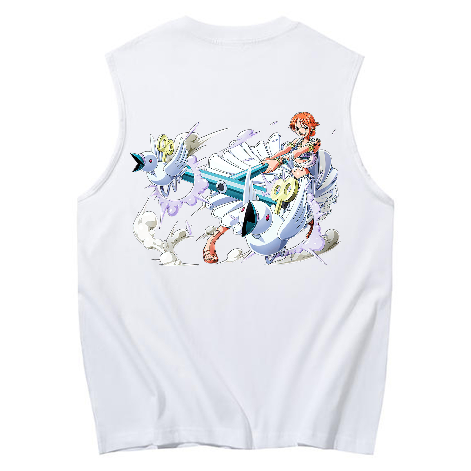 ワンピース ナミ ONE PIECE Nami コットン100％タンクトップ（背面プリント）