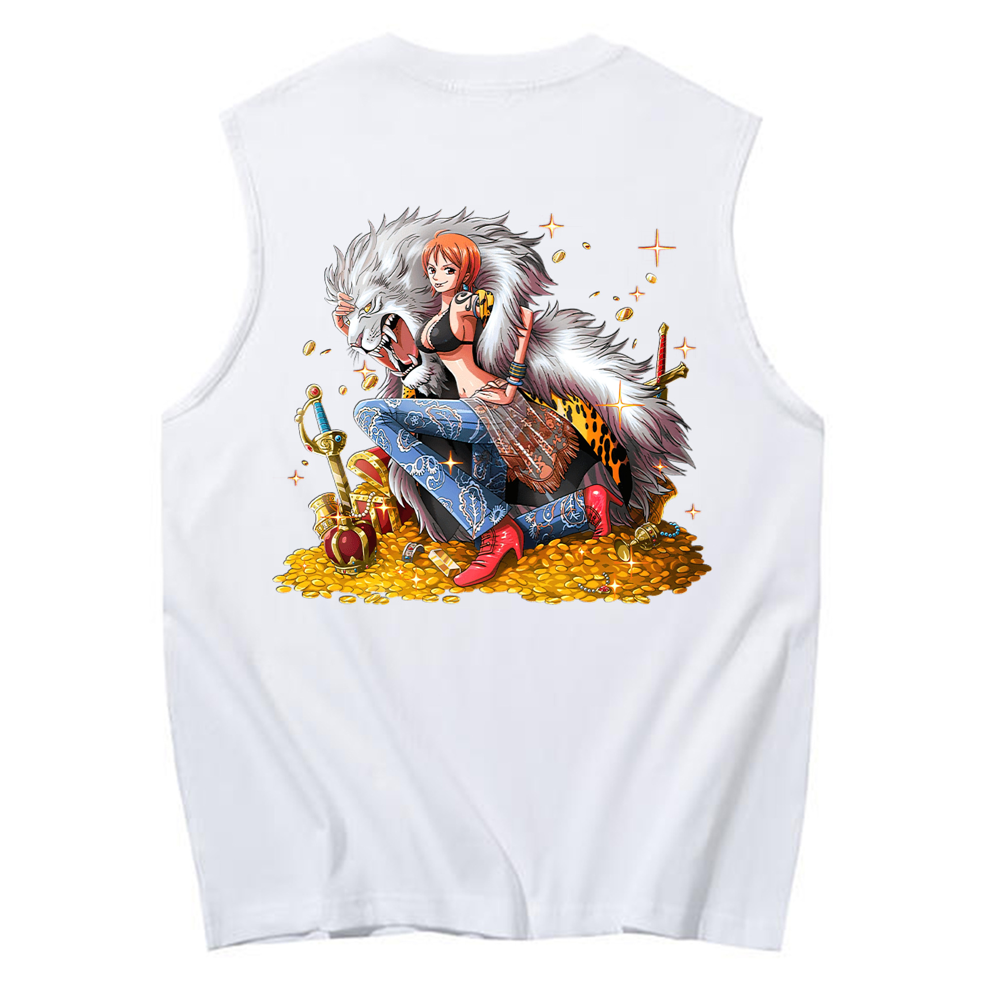 ワンピース ナミ ONE PIECE Nami コットン100％タンクトップ（背面プリント）