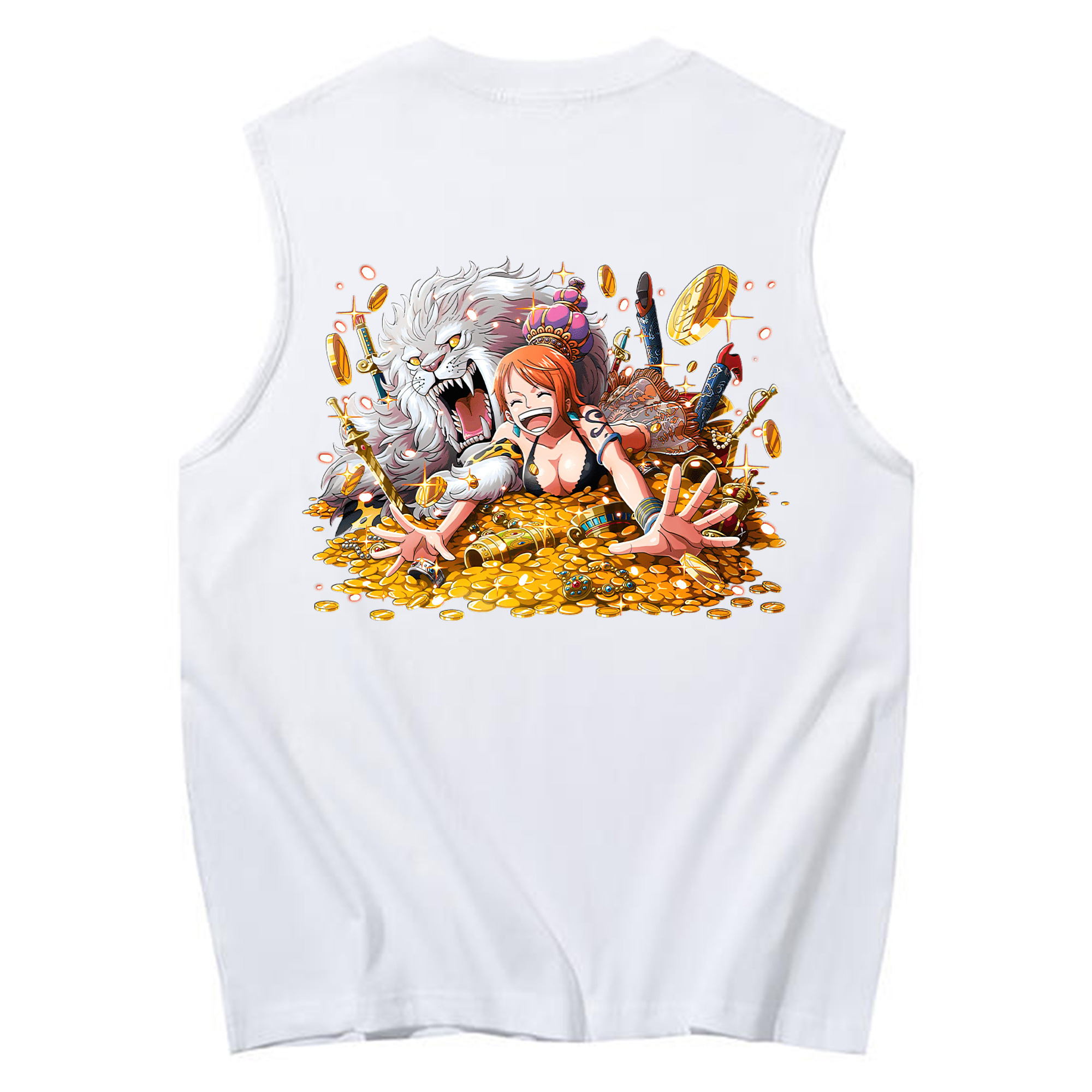 ワンピース ナミ ONE PIECE Nami コットン100％タンクトップ（背面プリント）