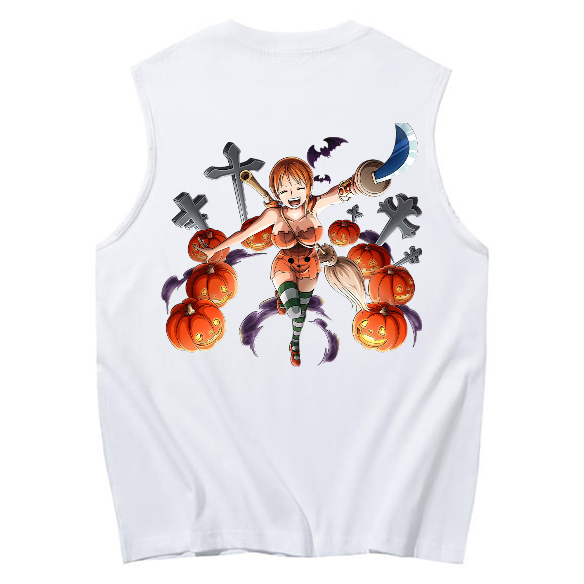 ワンピース ナミ ONE PIECE Nami コットン100％タンクトップ（背面プリント）