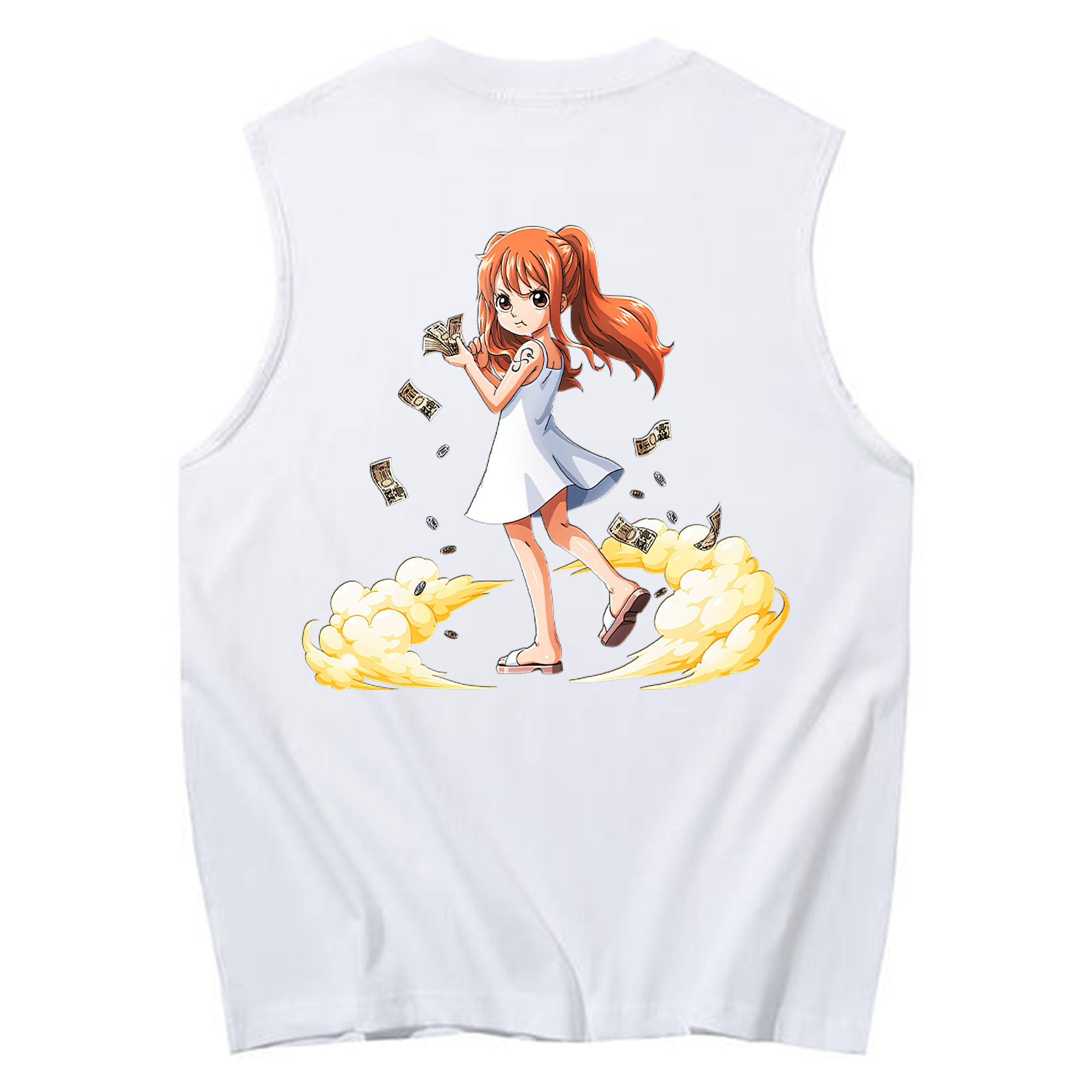 ワンピース ナミ ONE PIECE Nami コットン100％タンクトップ（背面プリント）