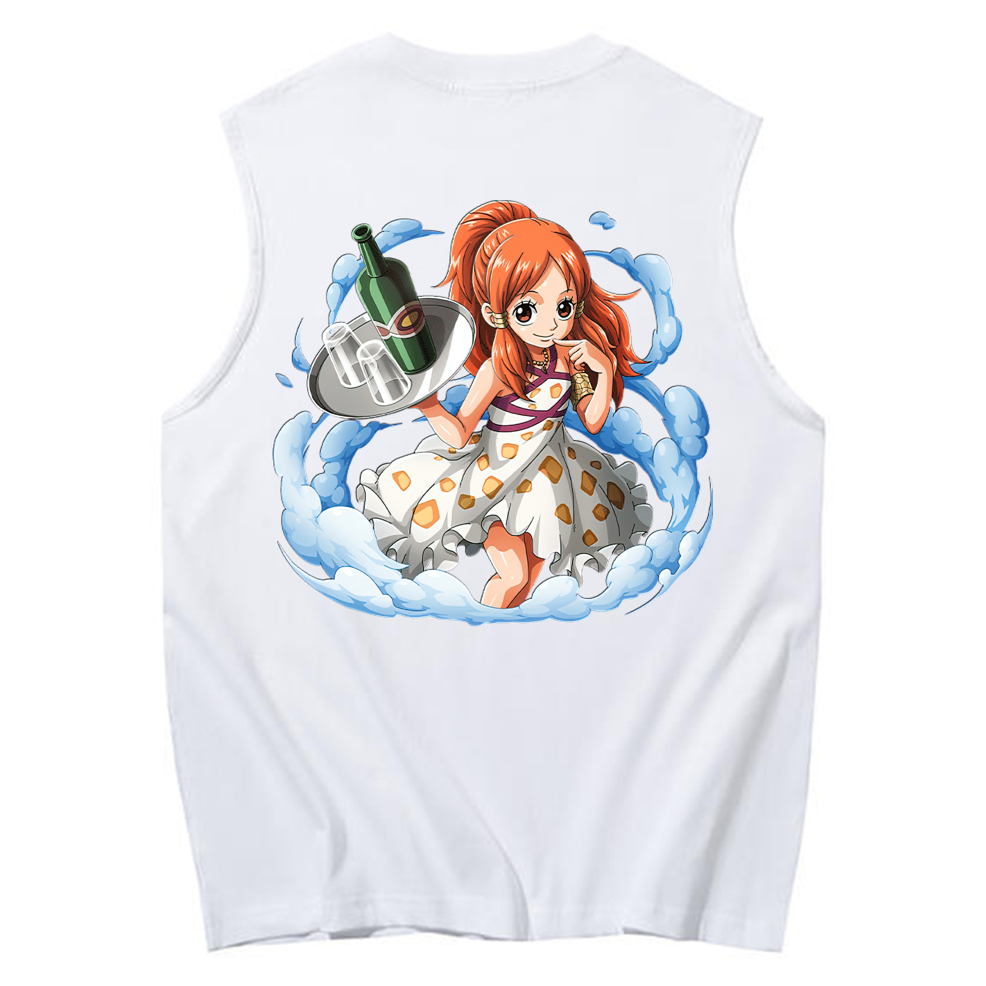 ワンピース ナミ ONE PIECE Nami コットン100％タンクトップ（背面プリント）
