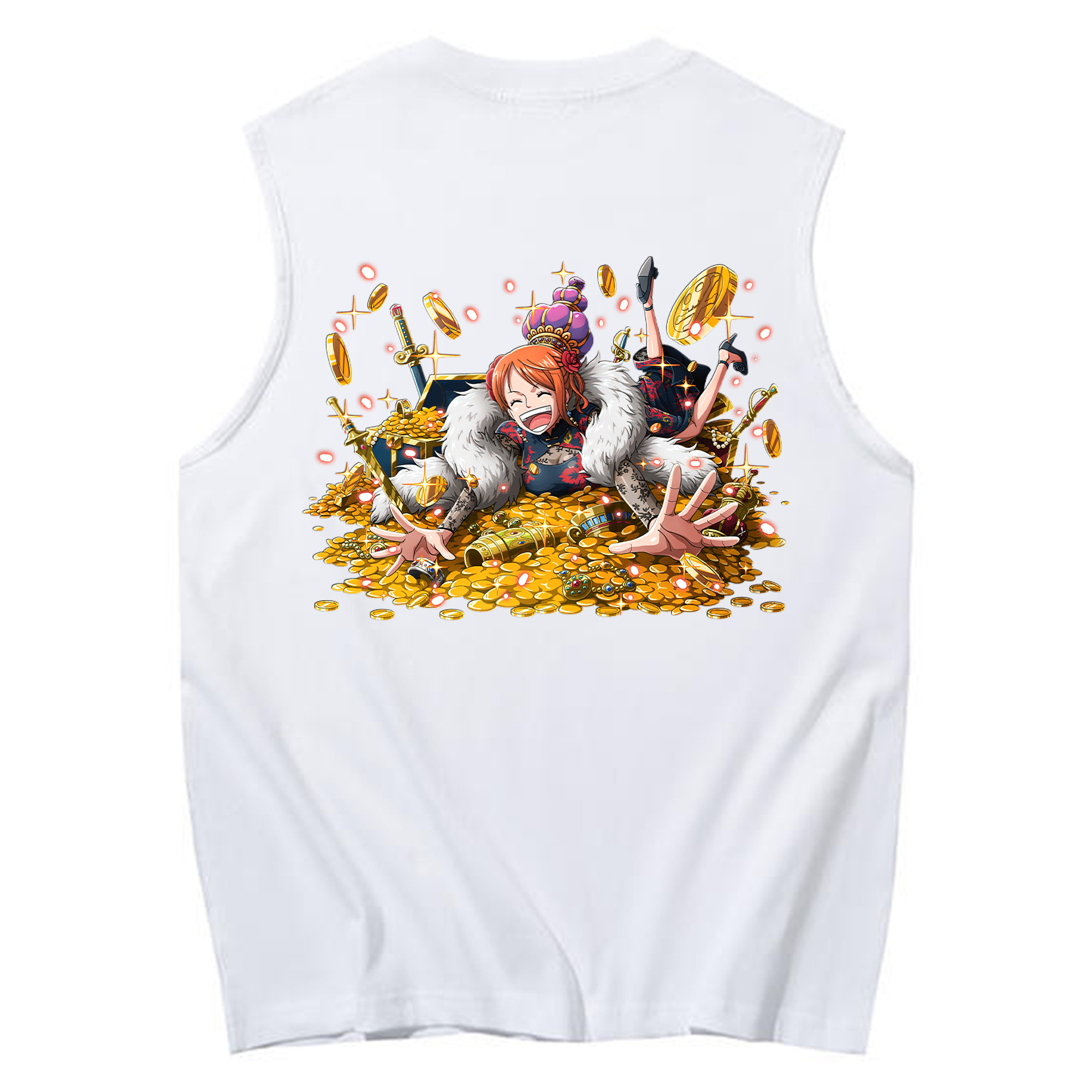 ワンピース ナミ ONE PIECE Nami コットン100％タンクトップ（背面プリント）