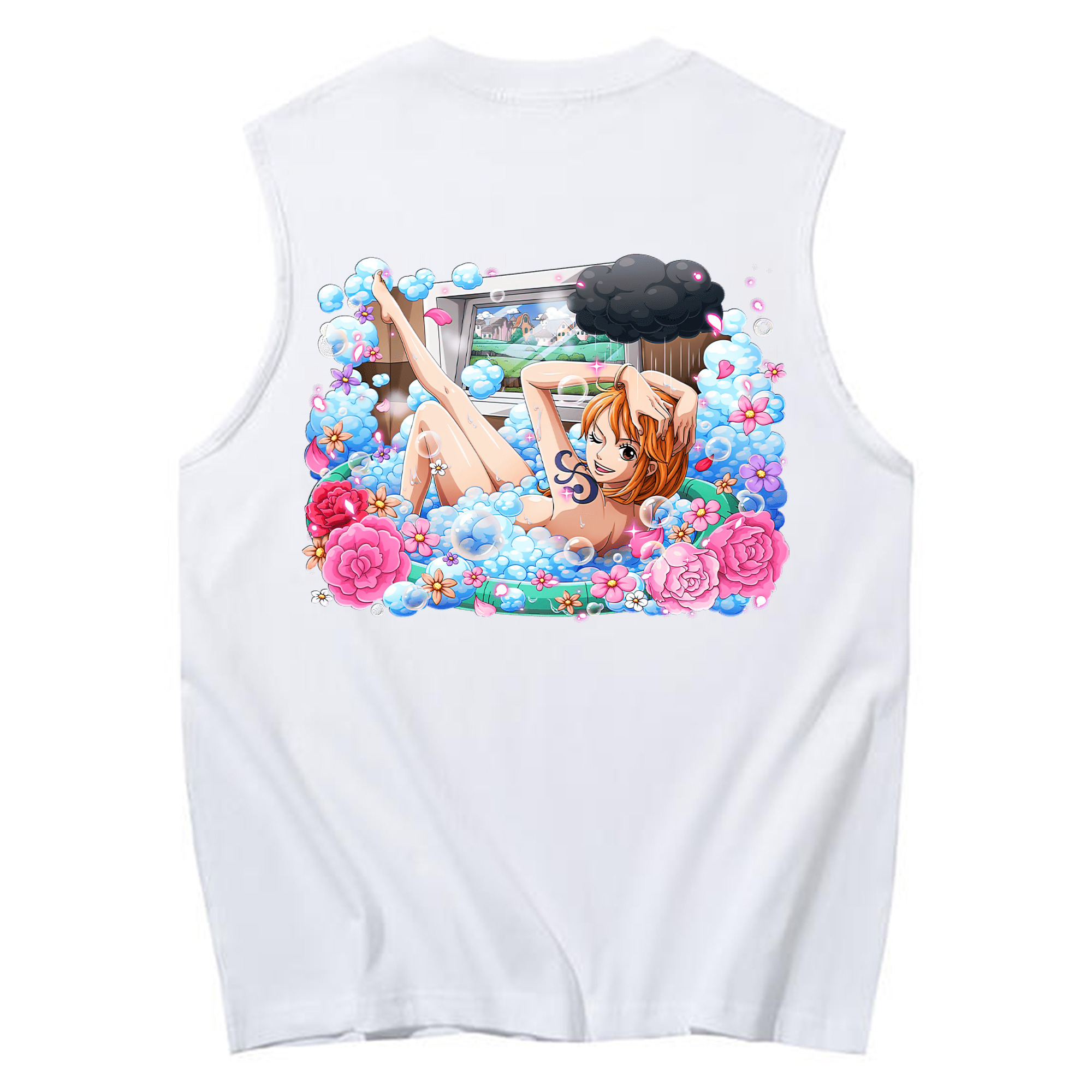 ワンピース ナミ ONE PIECE Nami コットン100％タンクトップ（背面プリント）