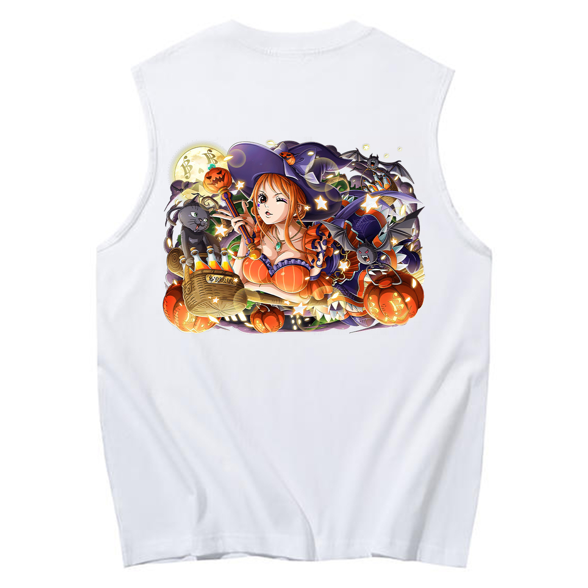 ワンピース ナミ ONE PIECE Nami コットン100％タンクトップ（背面プリント）