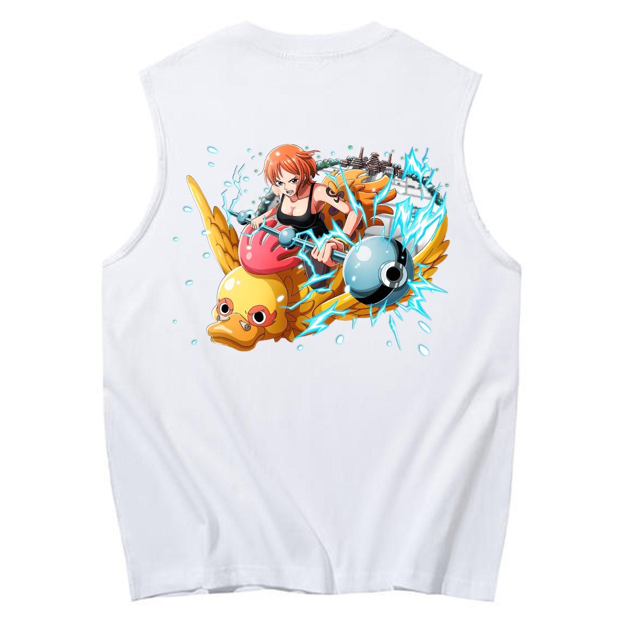 ワンピース ナミ ONE PIECE Nami コットン100％タンクトップ（背面プリント）