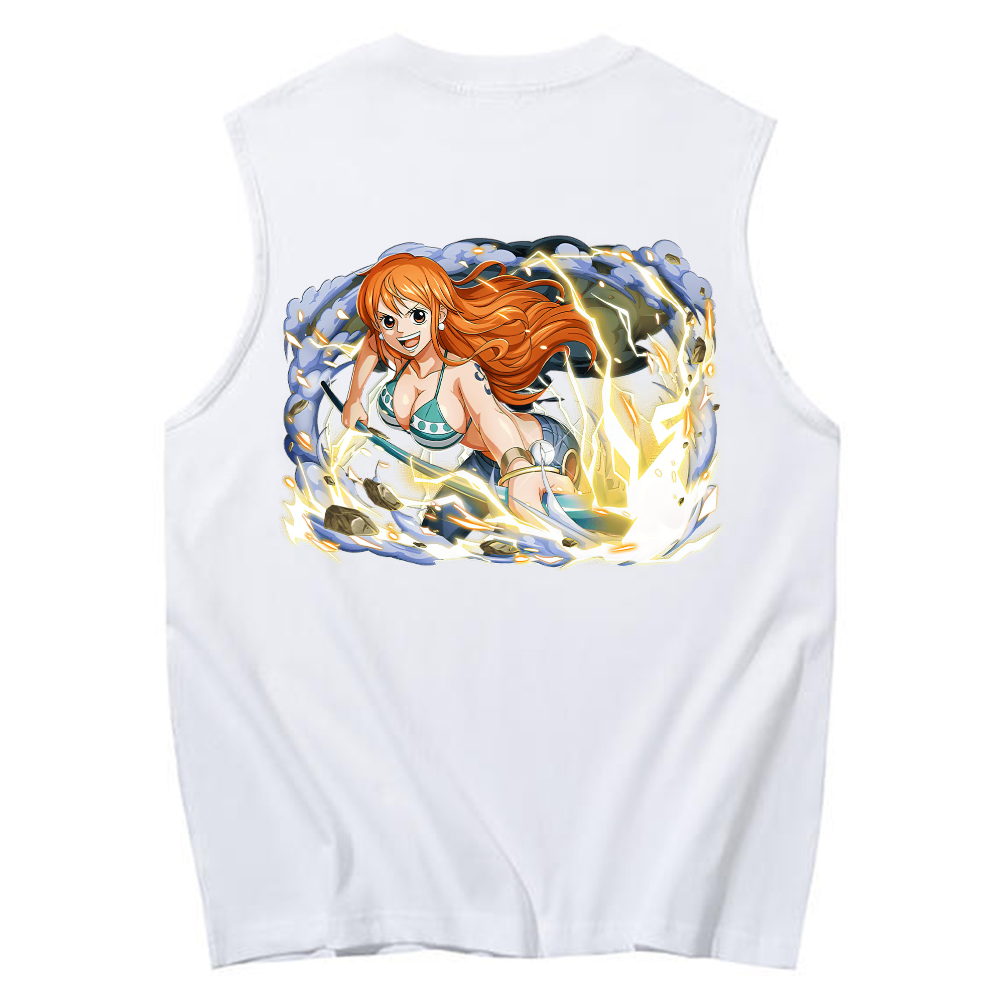 ワンピース ナミ ONE PIECE Nami コットン100％タンクトップ（背面プリント）