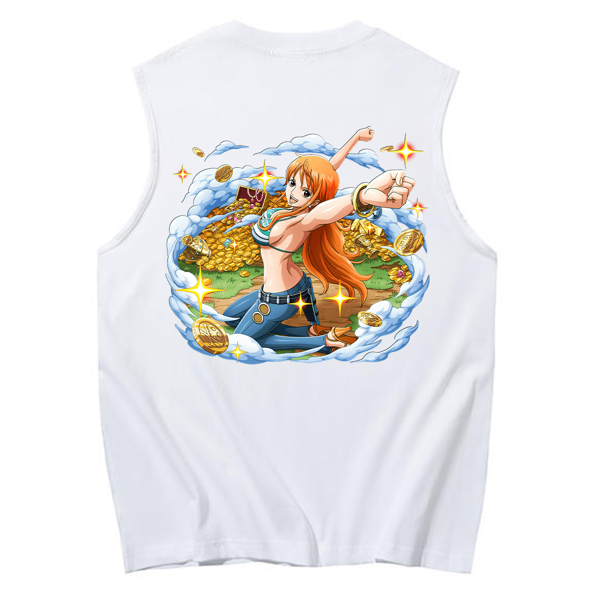 ワンピース ナミ ONE PIECE Nami コットン100％タンクトップ（背面プリント）