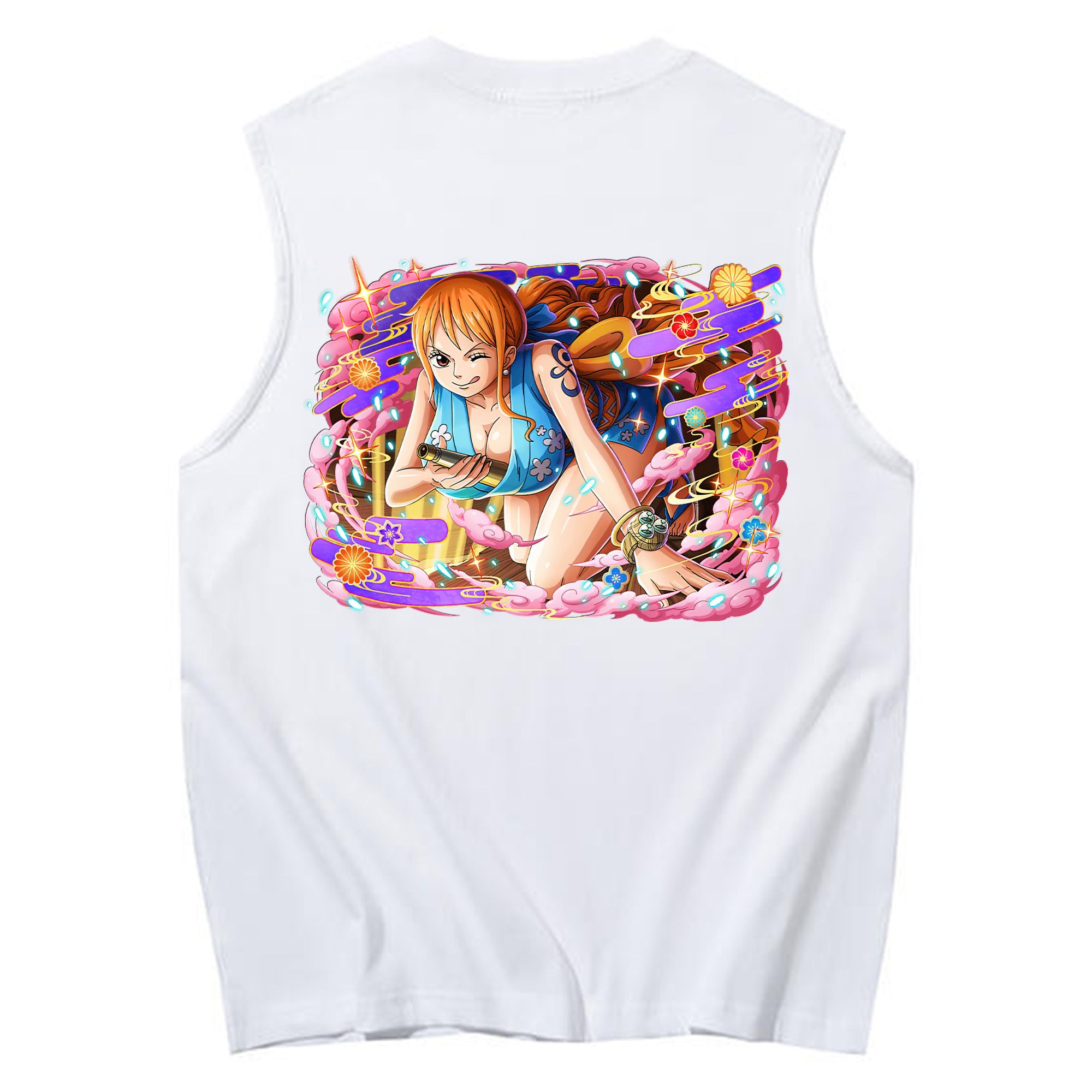 ワンピース ナミ ONE PIECE Nami コットン100％タンクトップ（背面プリント）