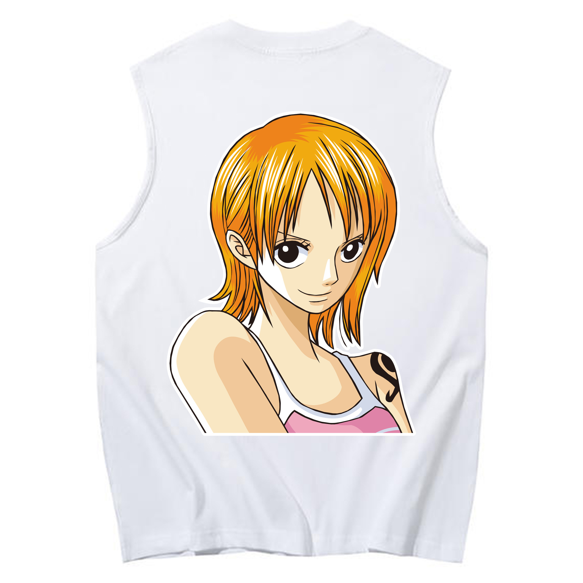 ワンピース ナミ ONE PIECE Nami コットン100％タンクトップ（背面プリント）