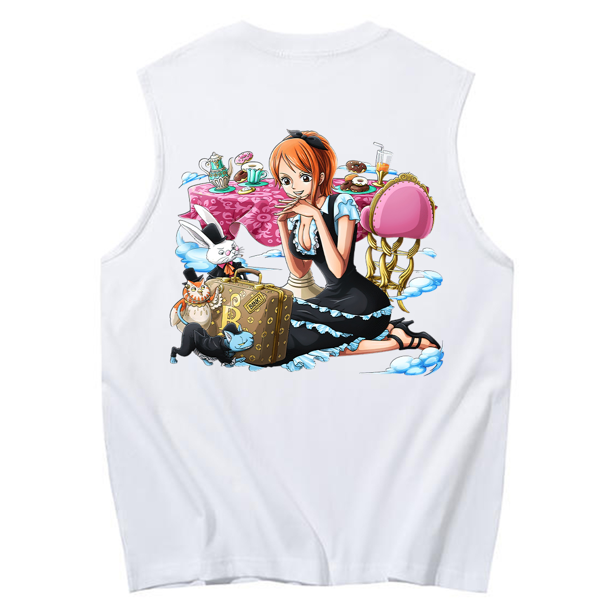 ワンピース ナミ ONE PIECE Nami コットン100％タンクトップ（背面プリント）