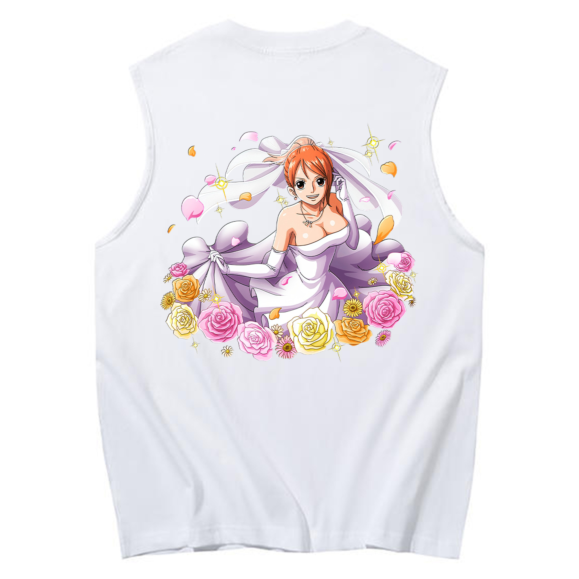 ワンピース ナミ ONE PIECE Nami コットン100％タンクトップ（背面プリント）