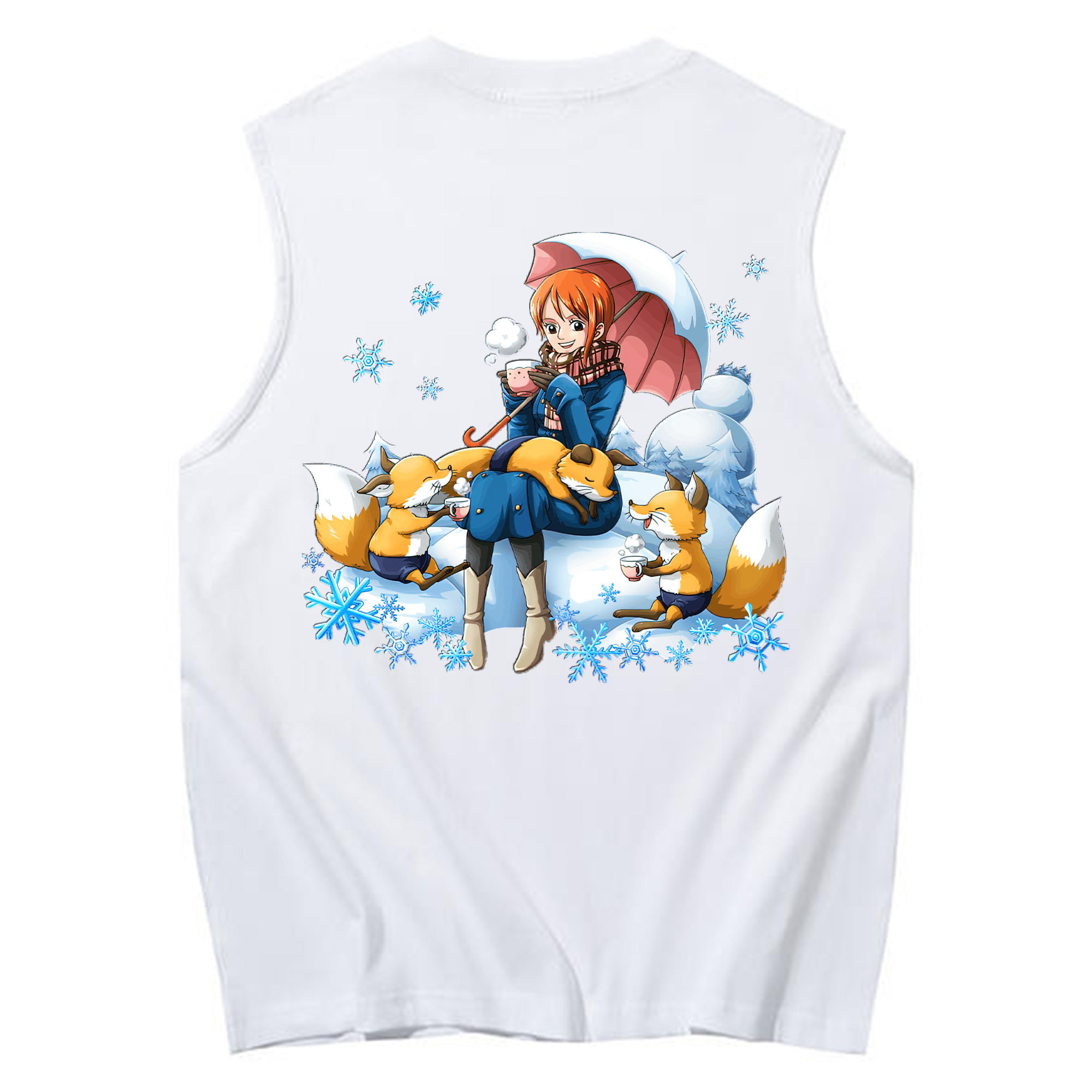 ワンピース ナミ ONE PIECE Nami コットン100％タンクトップ（背面プリント）