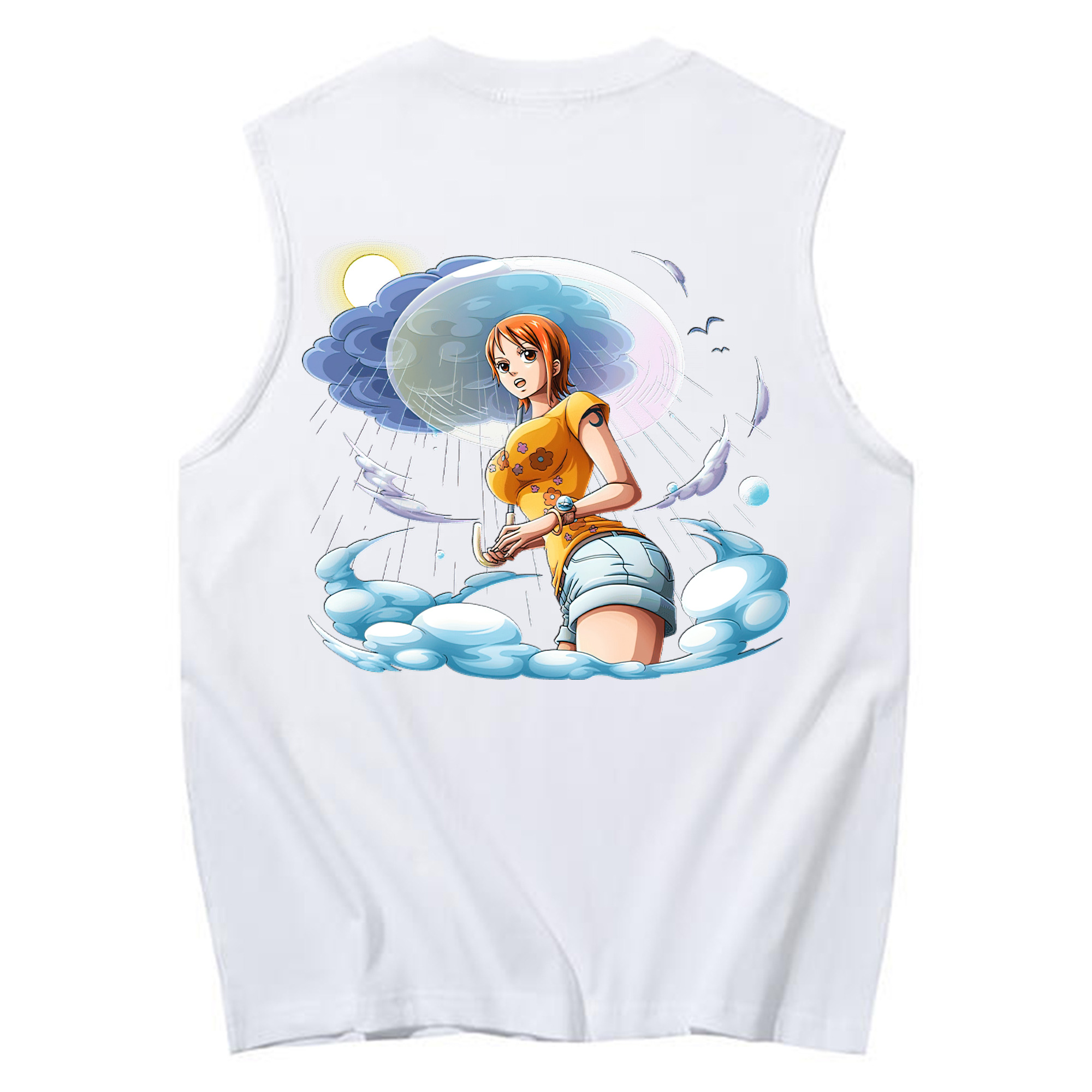 ワンピース ナミ ONE PIECE Nami コットン100％タンクトップ（背面プリント）