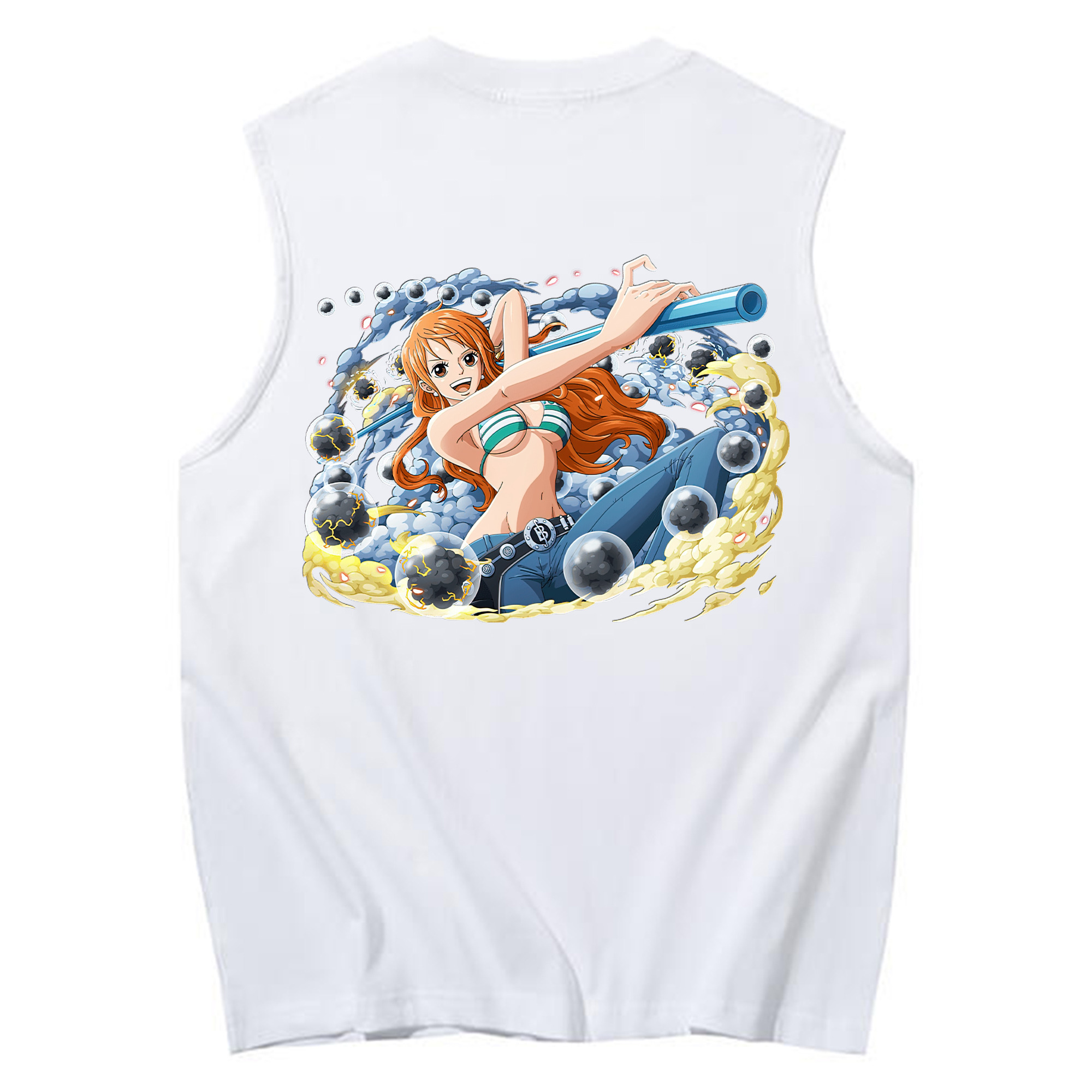 ワンピース ナミ ONE PIECE Nami コットン100％タンクトップ（背面プリント）