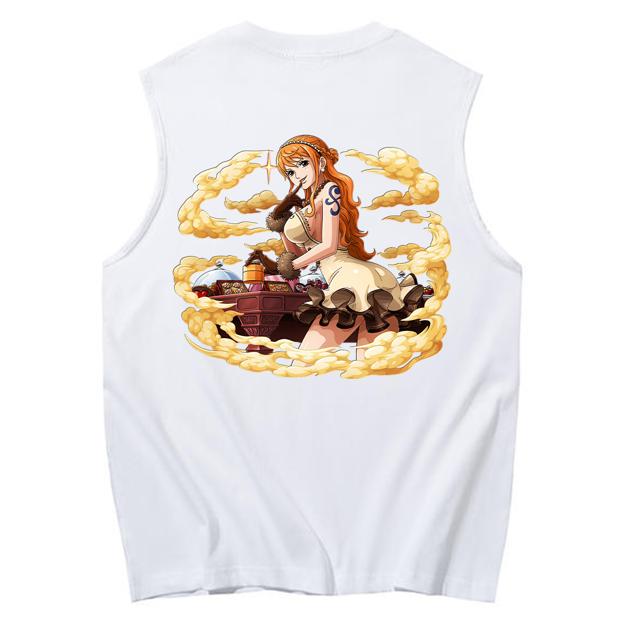 ワンピース ナミ ONE PIECE Nami コットン100％タンクトップ（背面プリント）