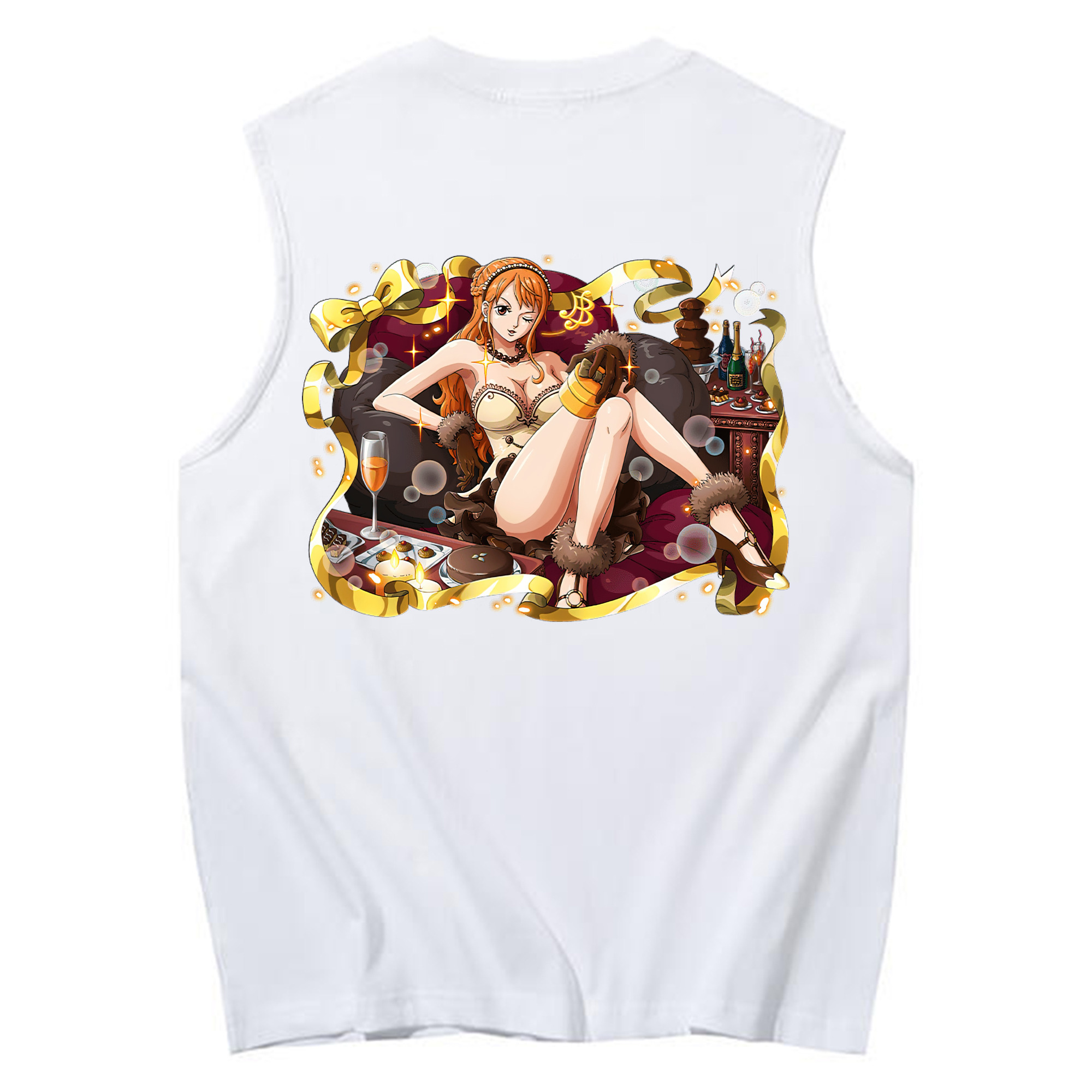 ワンピース ナミ ONE PIECE Nami コットン100％タンクトップ（背面プリント）
