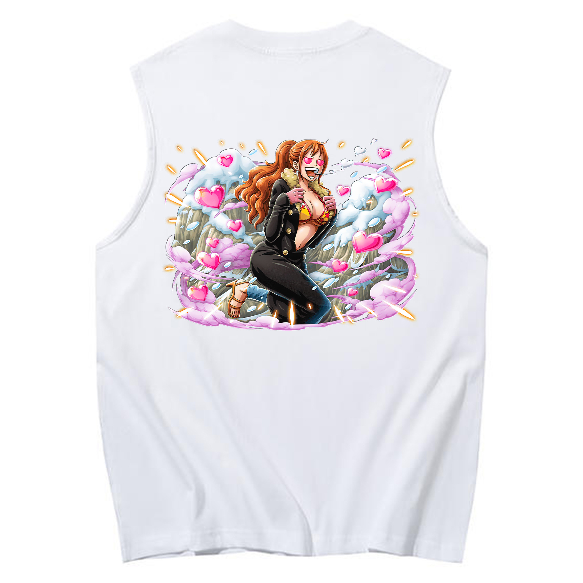 ワンピース ナミ ONE PIECE Nami コットン100％タンクトップ（背面プリント）