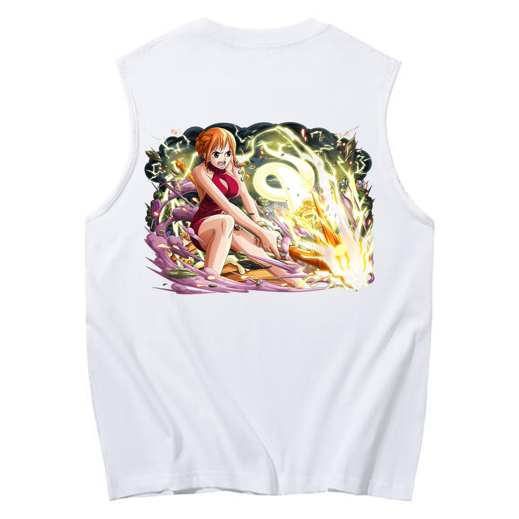 ワンピース ナミ ONE PIECE Nami コットン100％タンクトップ（背面プリント）