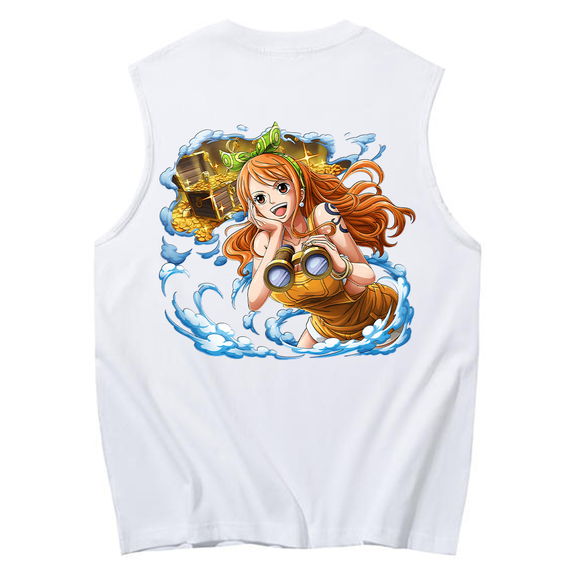ワンピース ナミ ONE PIECE Nami コットン100％タンクトップ（背面プリント）