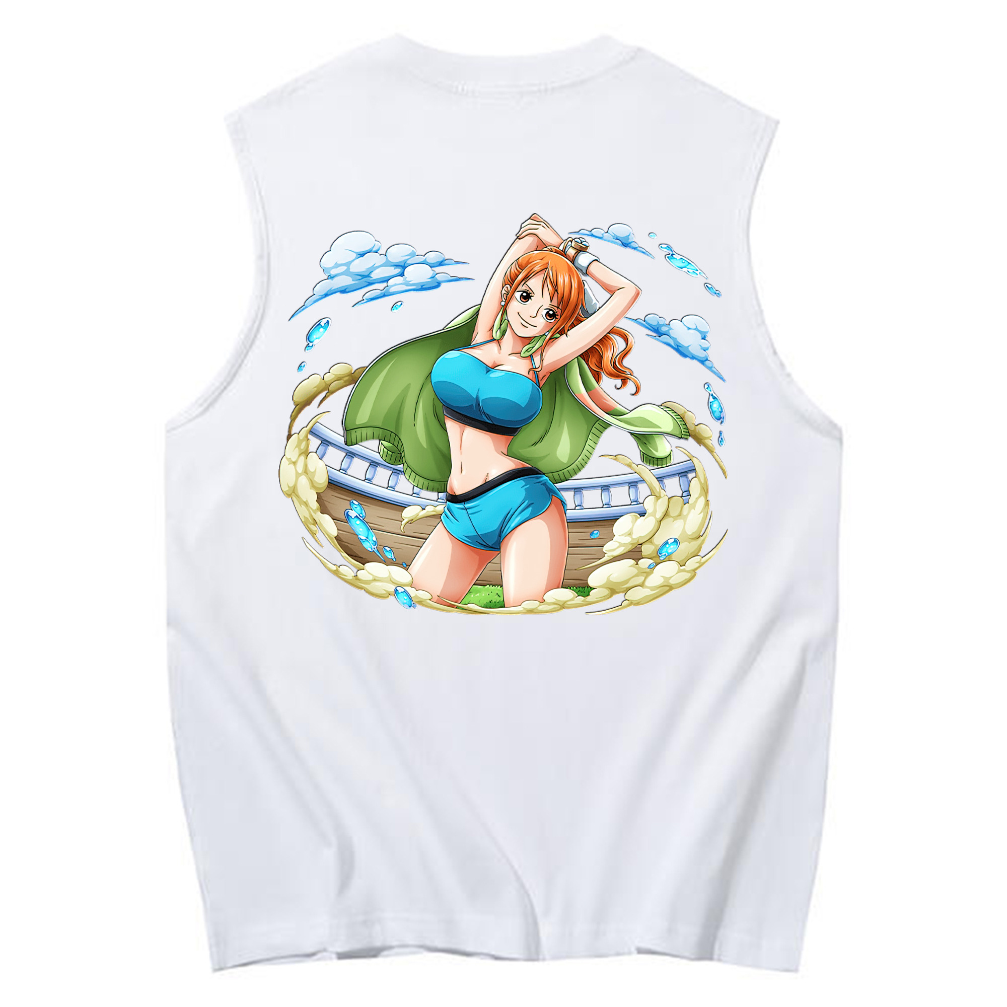 ワンピース ナミ ONE PIECE Nami コットン100％タンクトップ（背面プリント）