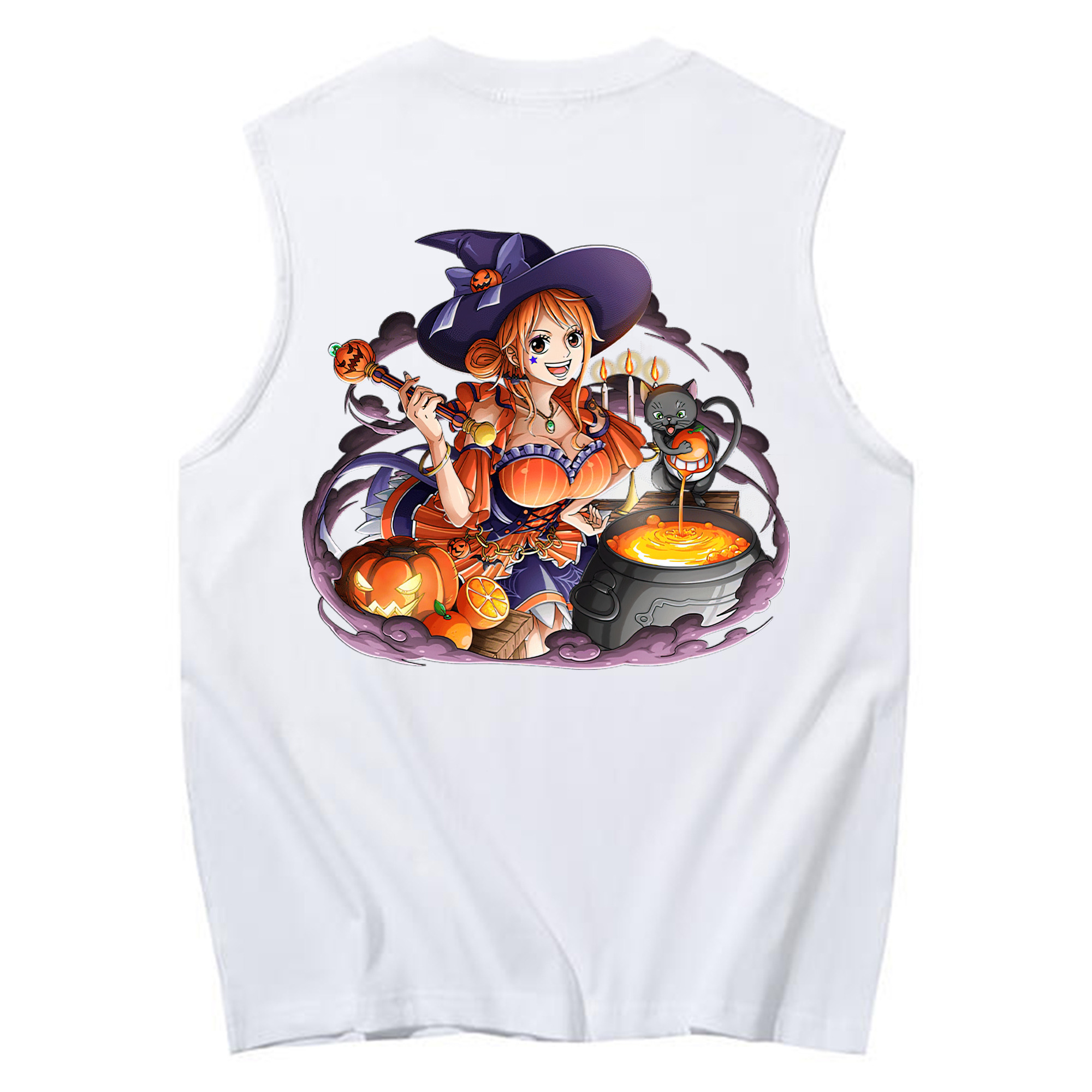 ワンピース ナミ ONE PIECE Nami コットン100％タンクトップ（背面プリント）