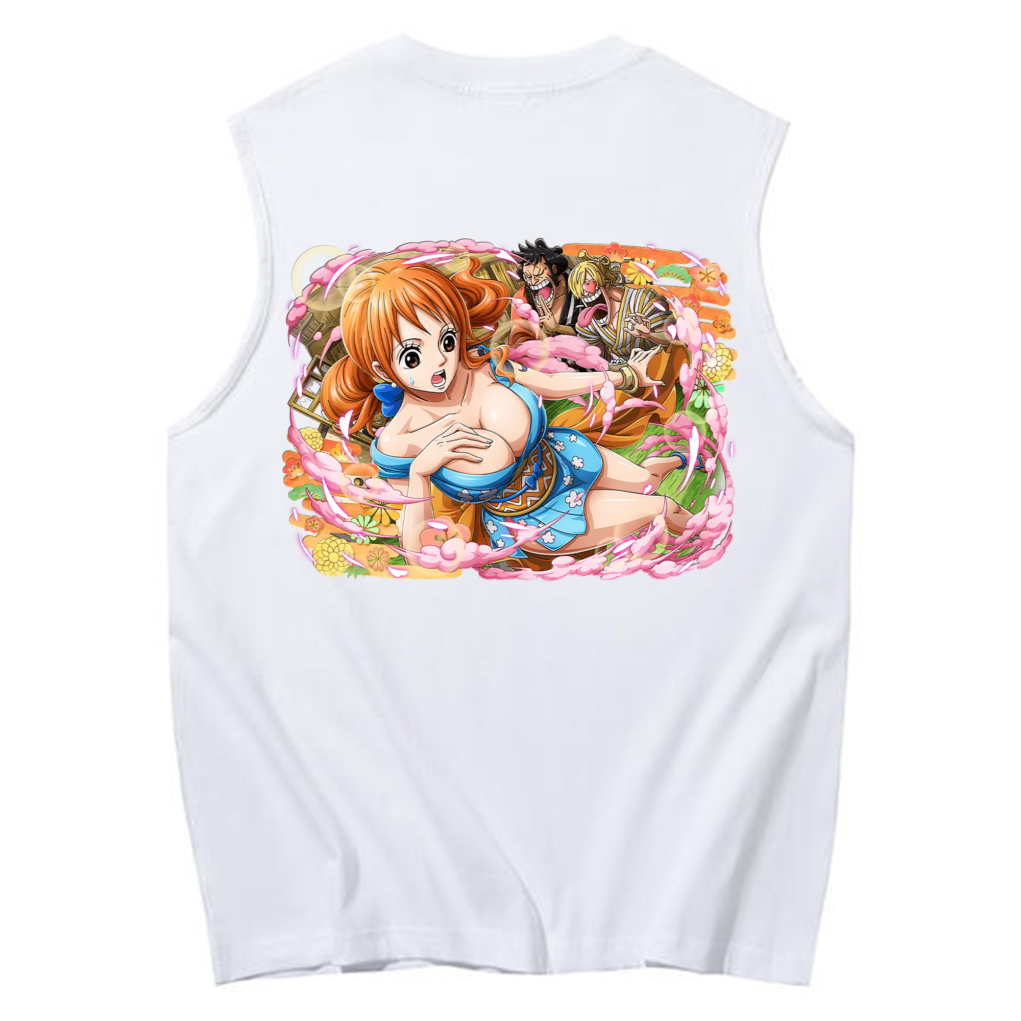 ワンピース ナミ ONE PIECE Nami コットン100％タンクトップ（背面プリント）