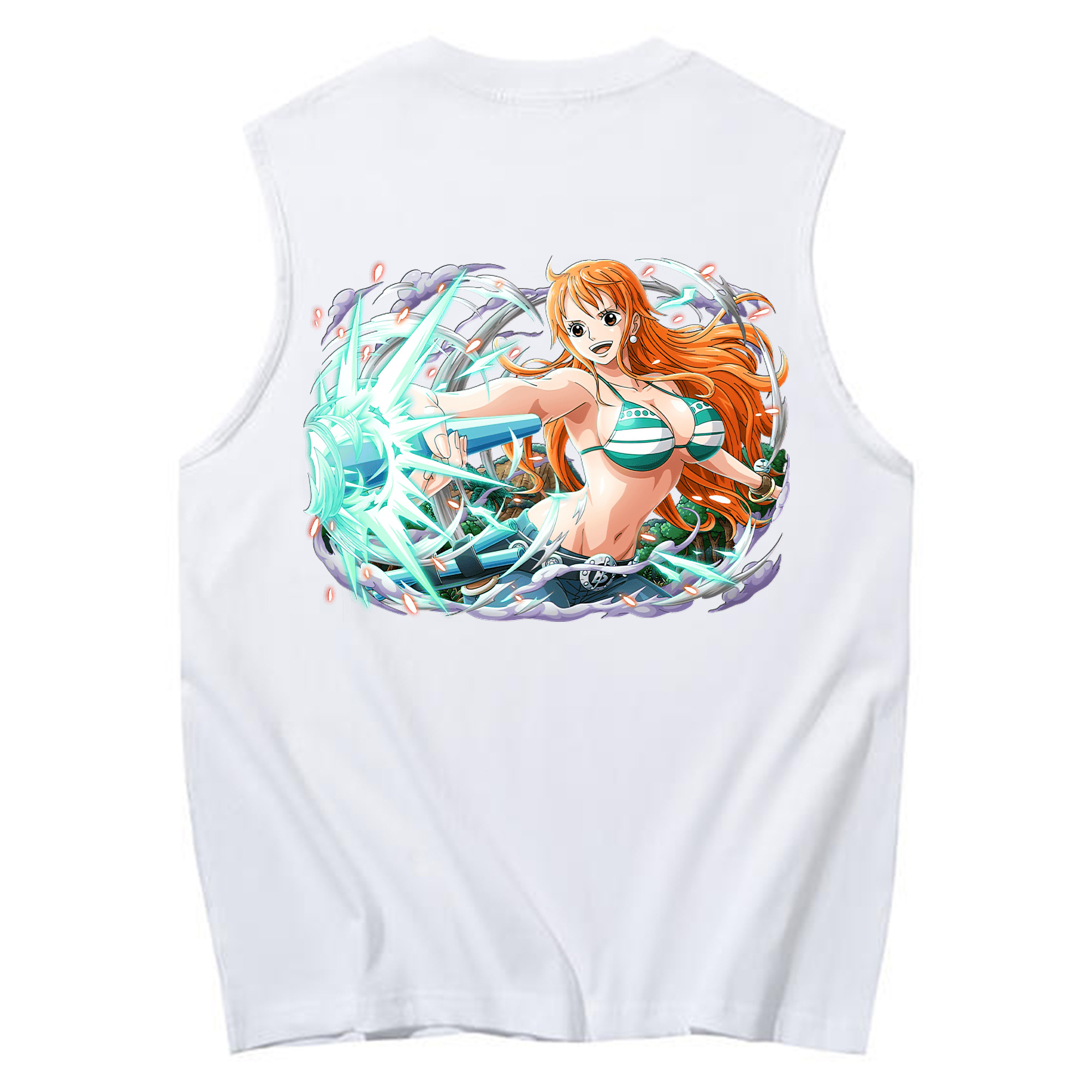 ワンピース ナミ ONE PIECE Nami コットン100％タンクトップ（背面プリント）