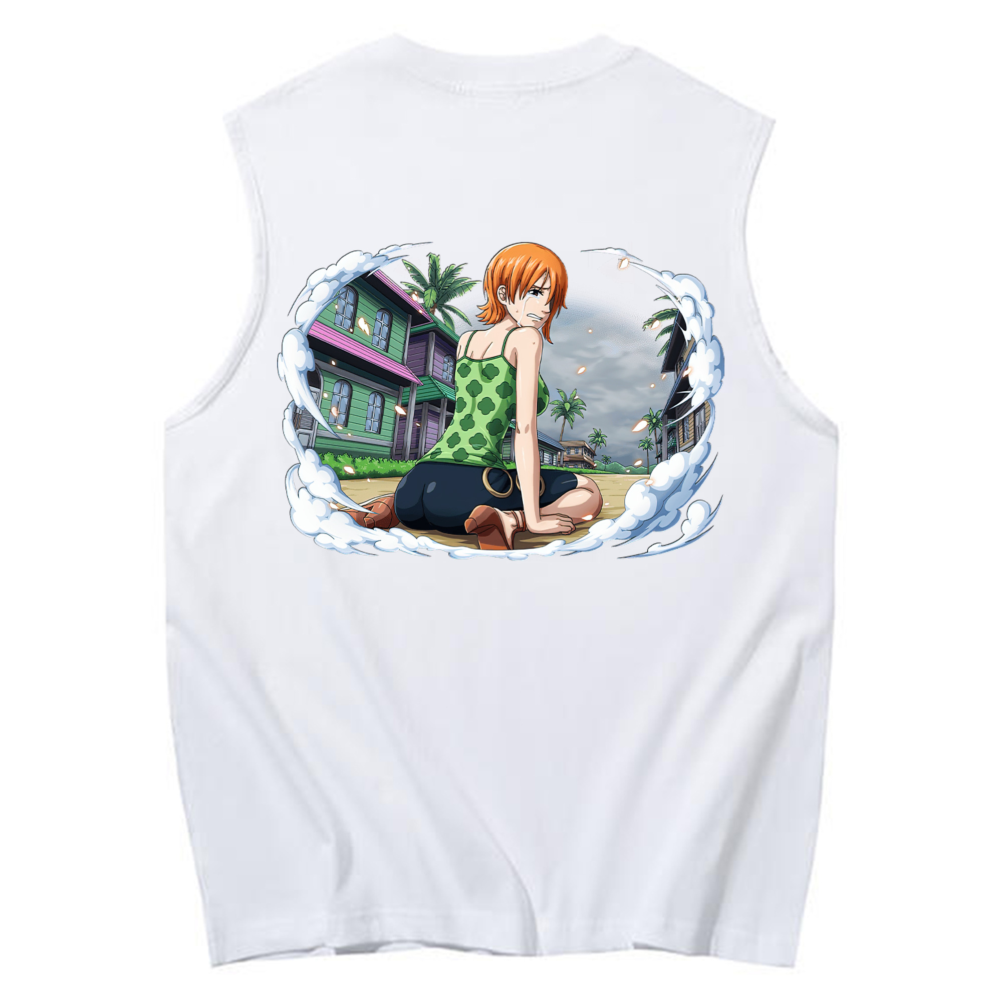 ワンピース ナミ ONE PIECE Nami コットン100％タンクトップ（背面プリント）