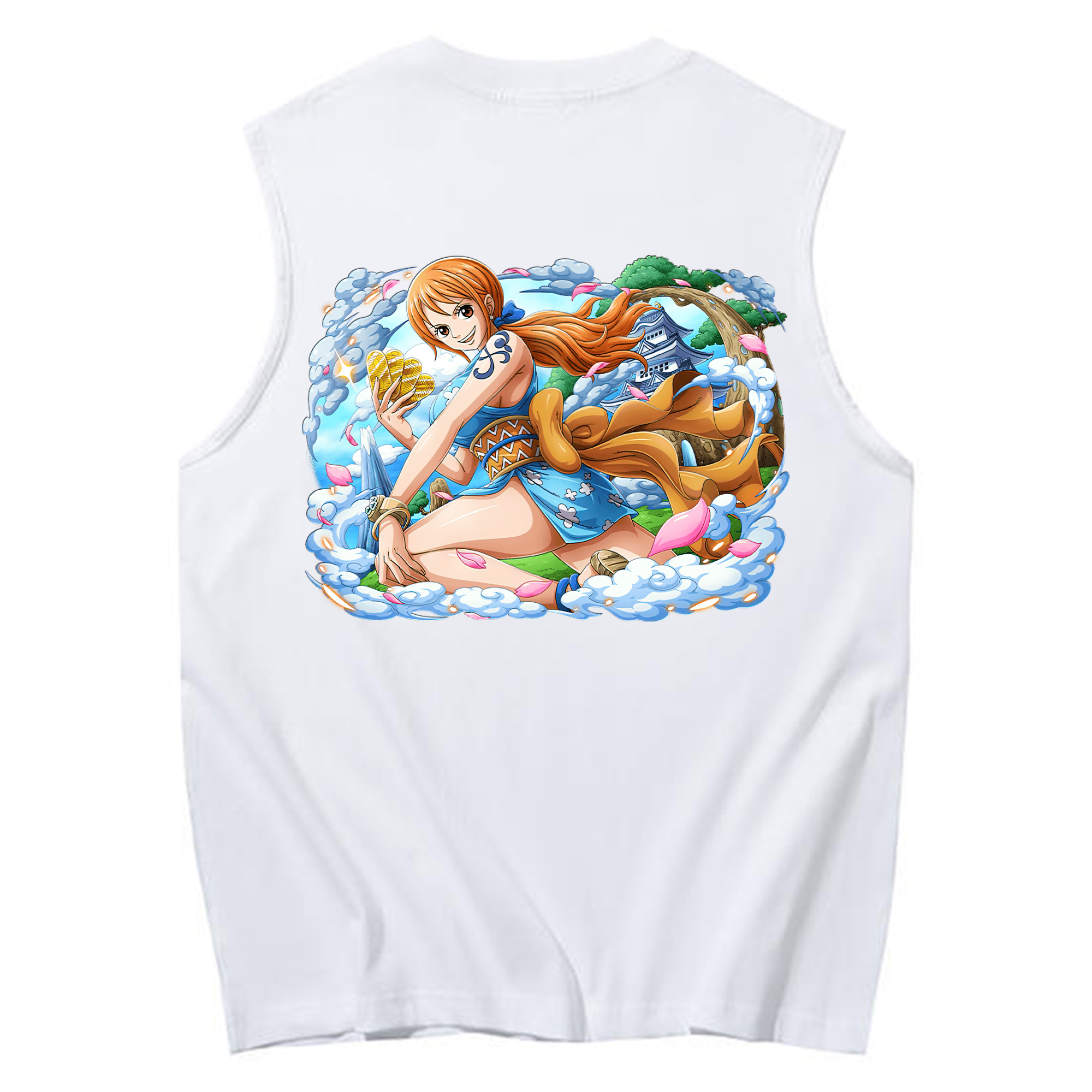 ワンピース ナミ ONE PIECE Nami コットン100％タンクトップ（背面プリント）