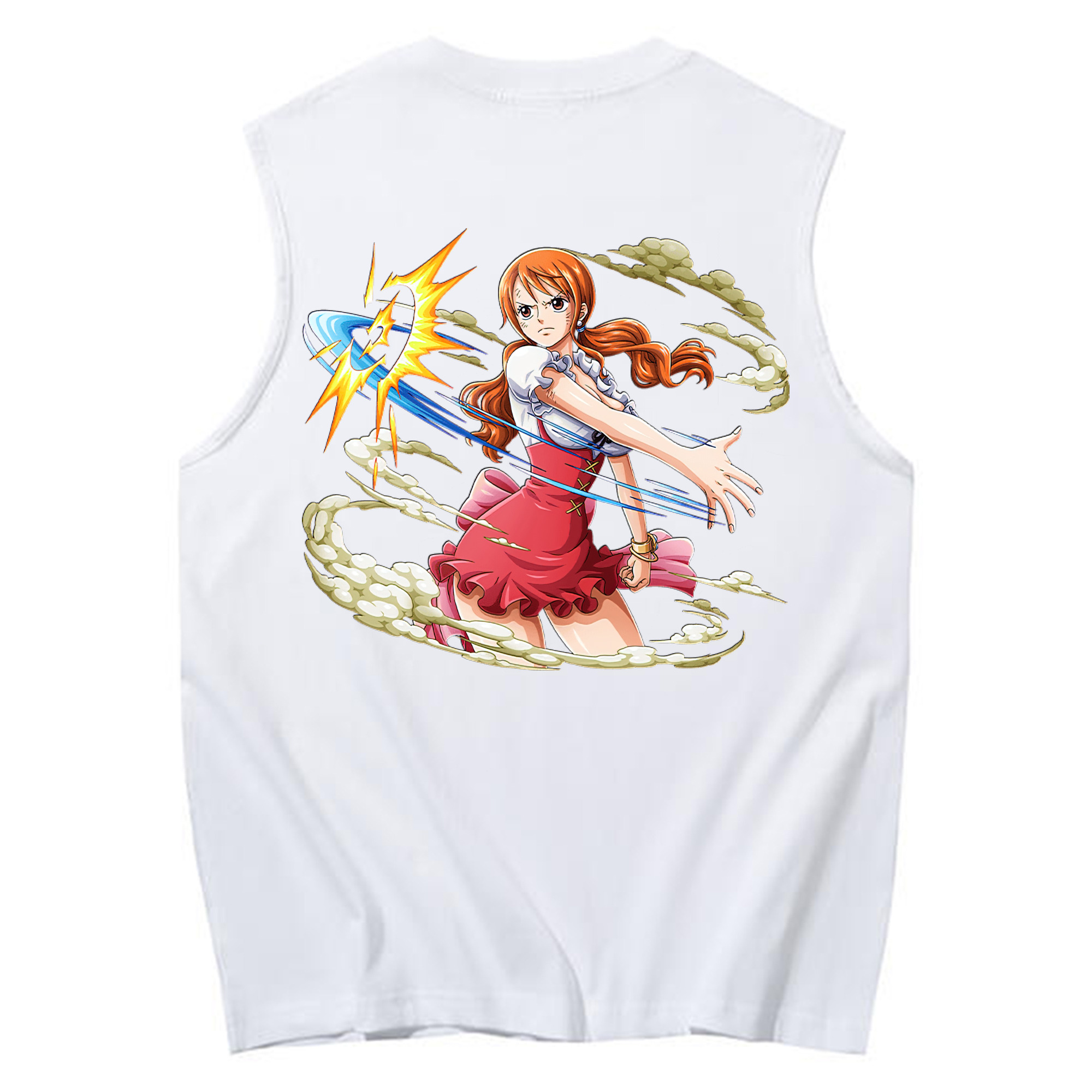 ワンピース ナミ ONE PIECE Nami コットン100％タンクトップ（背面プリント）