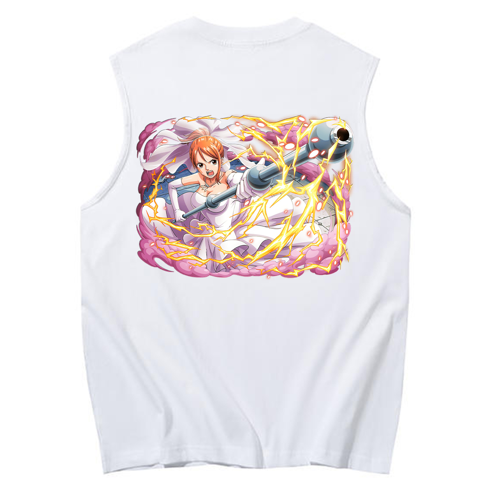 ワンピース ナミ ONE PIECE Nami コットン100％タンクトップ（背面プリント）