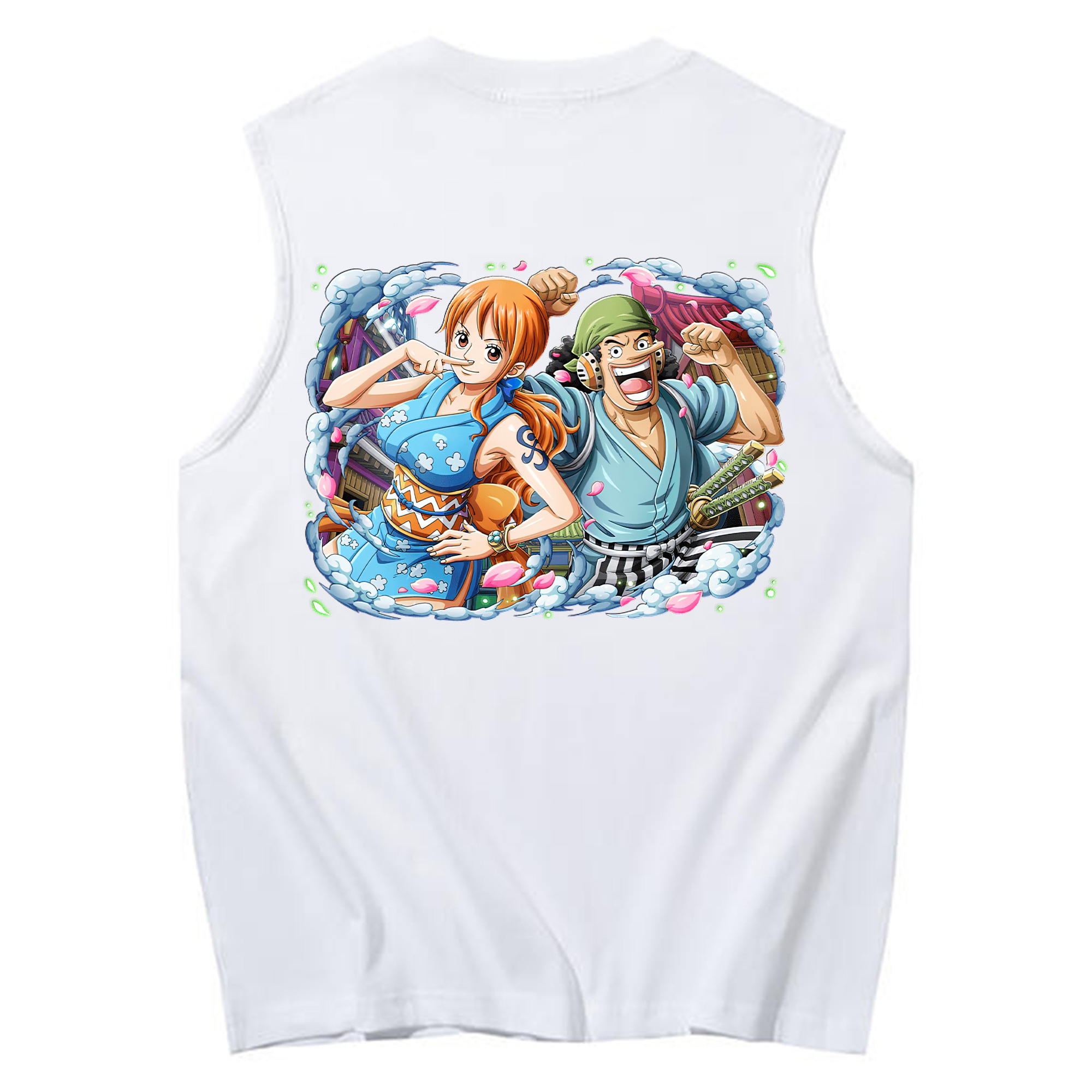 ワンピース ナミ ONE PIECE Nami コットン100％タンクトップ（背面プリント）