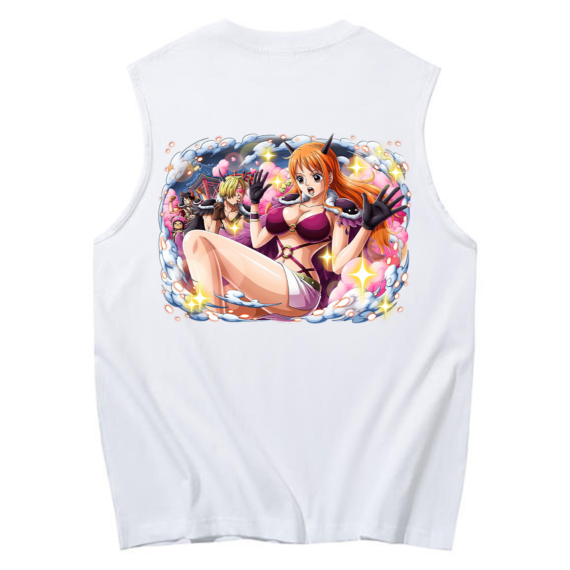 ワンピース ナミ ONE PIECE Nami コットン100％タンクトップ（背面プリント）